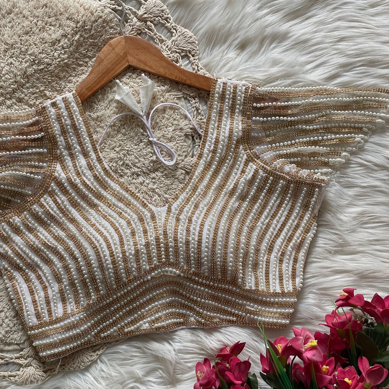 White Pearl Blouse - Long Sleeves