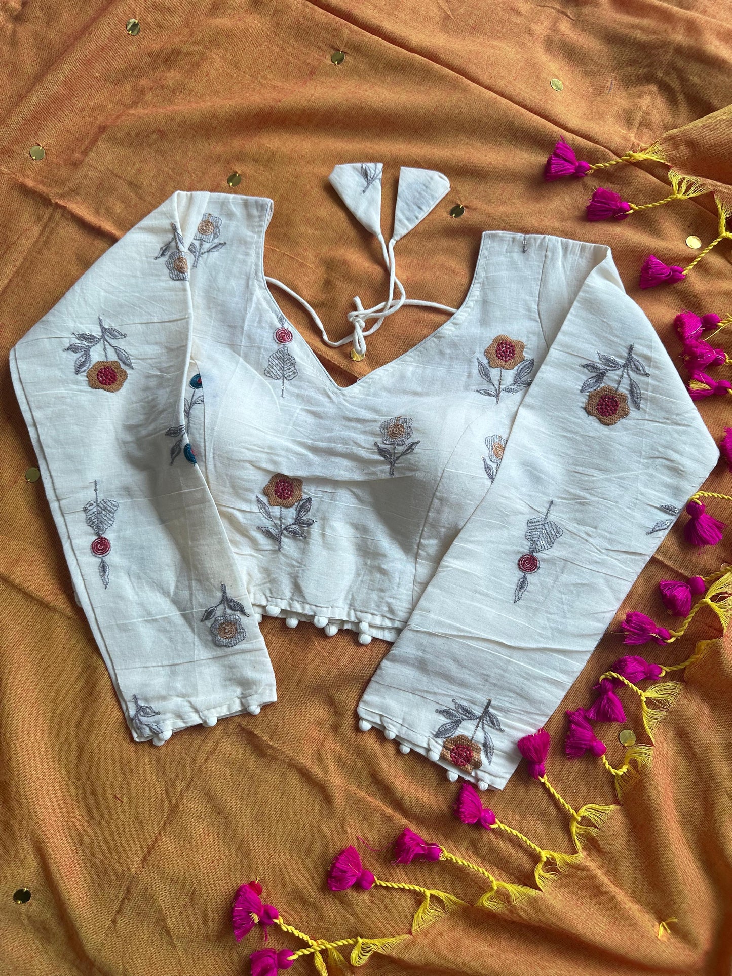 Khadi Cotton Saree and Blouse