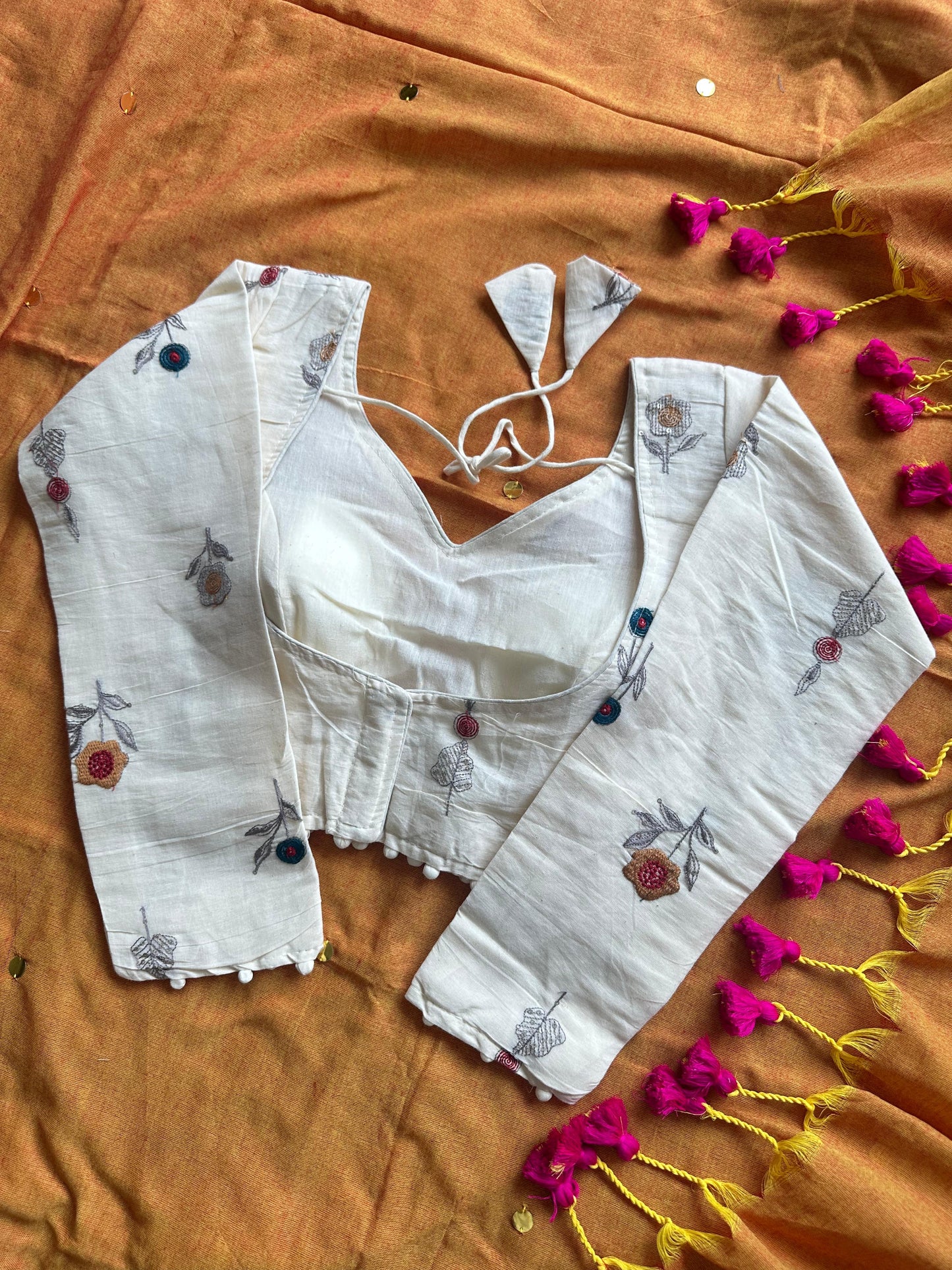 Khadi Cotton Saree and Blouse