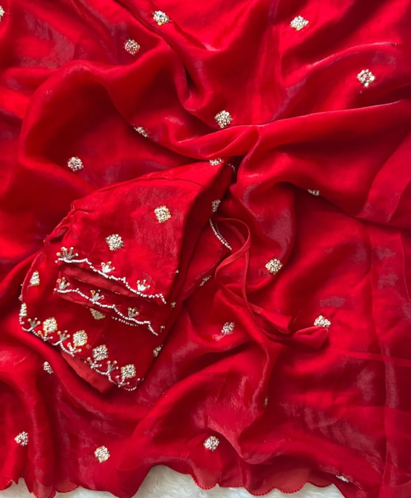 Fancy Space Silk Saree with Blouse