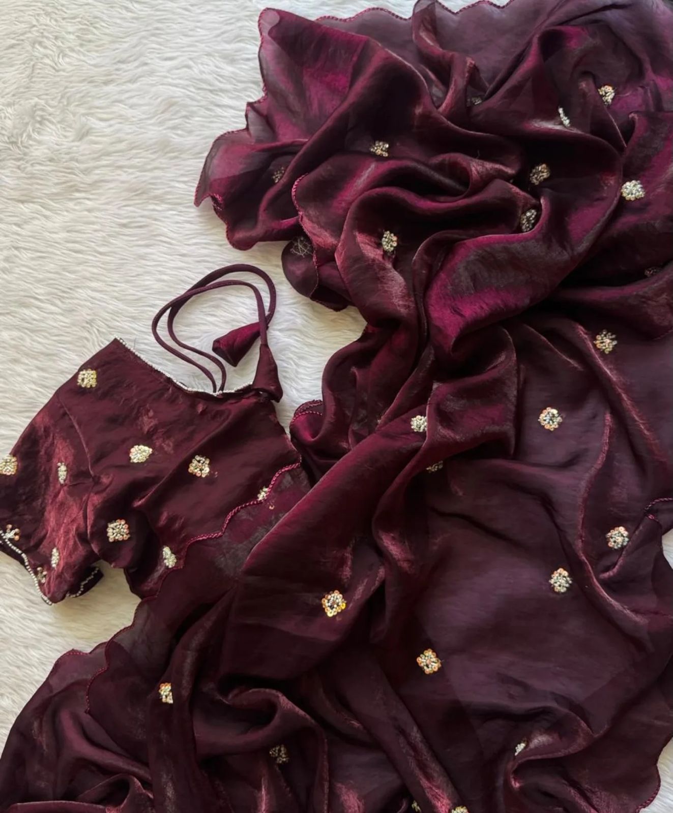 Fancy Space Silk Saree with Blouse