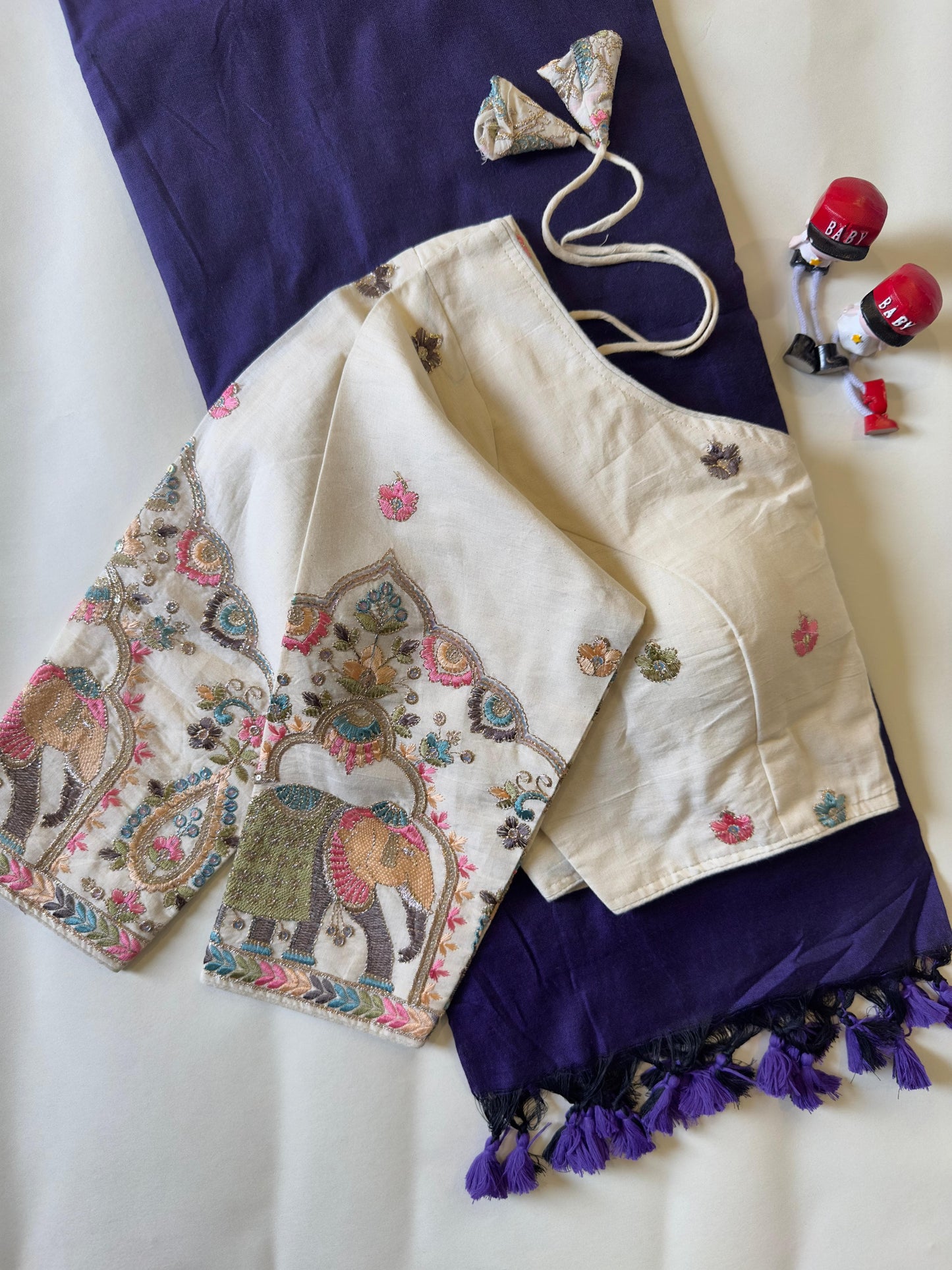 Khadi Cotton Saree with Blouse