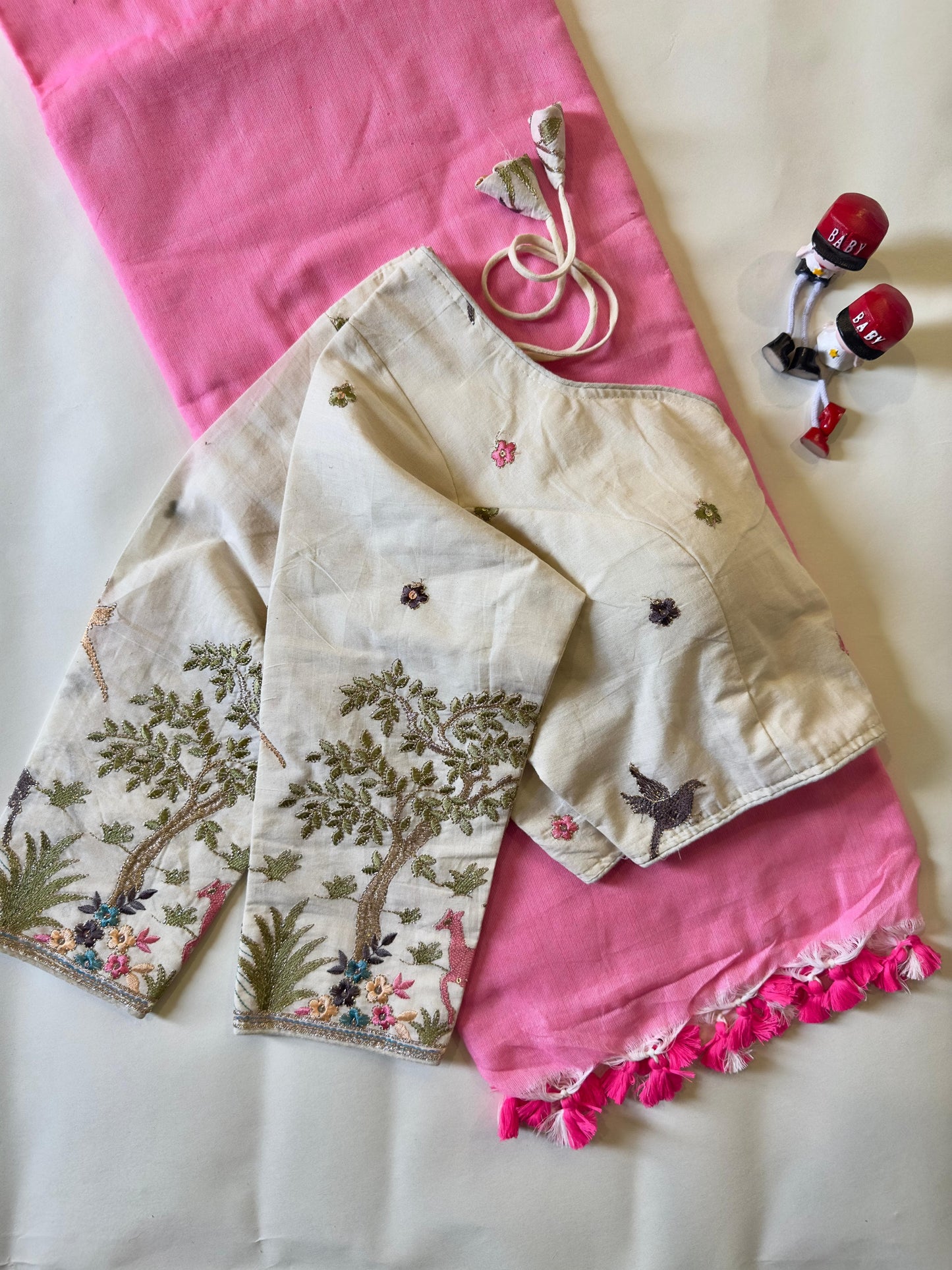Khadi Cotton Saree with Blouse