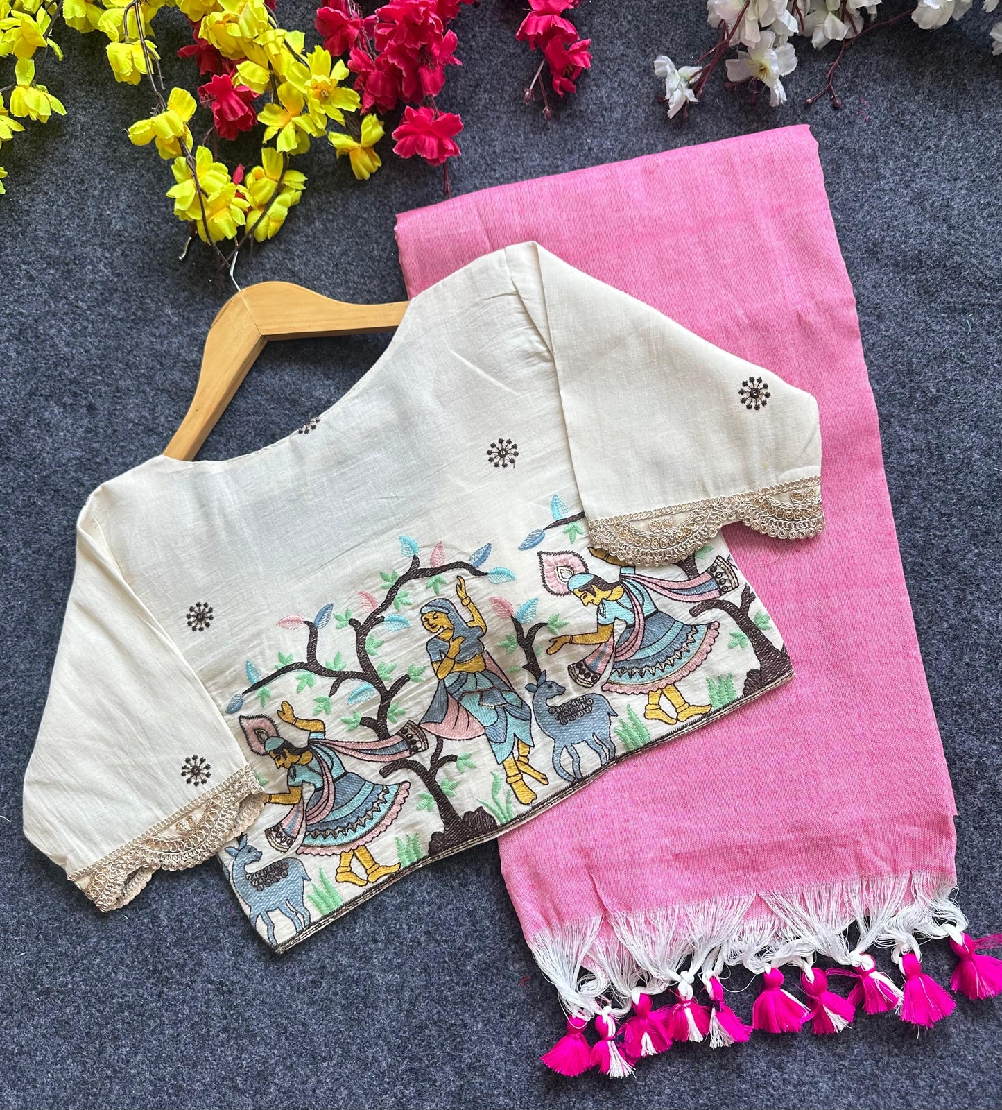 Pure Khadi Cotton with Blouse