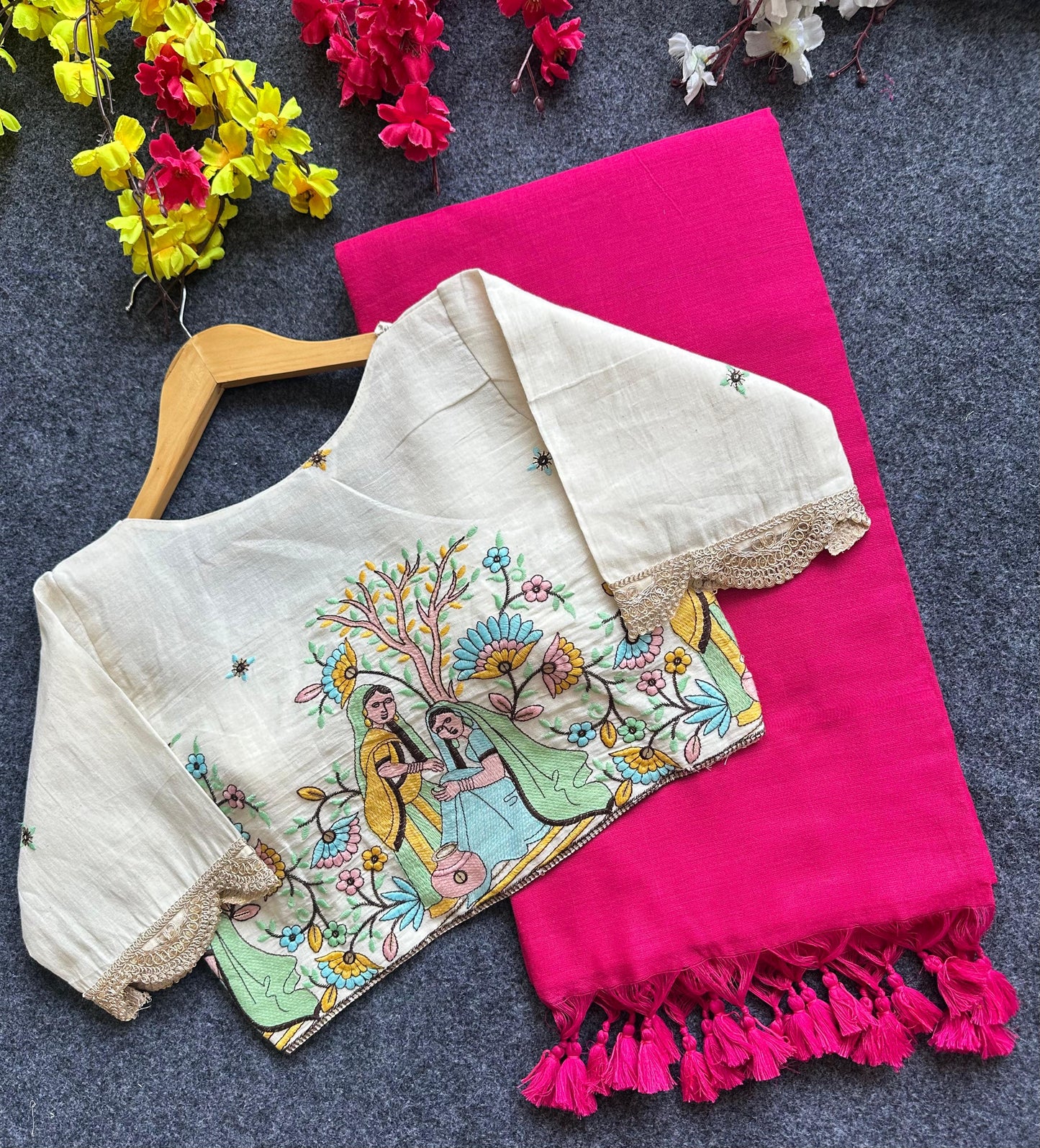 Pure Khadi Cotton with Blouse