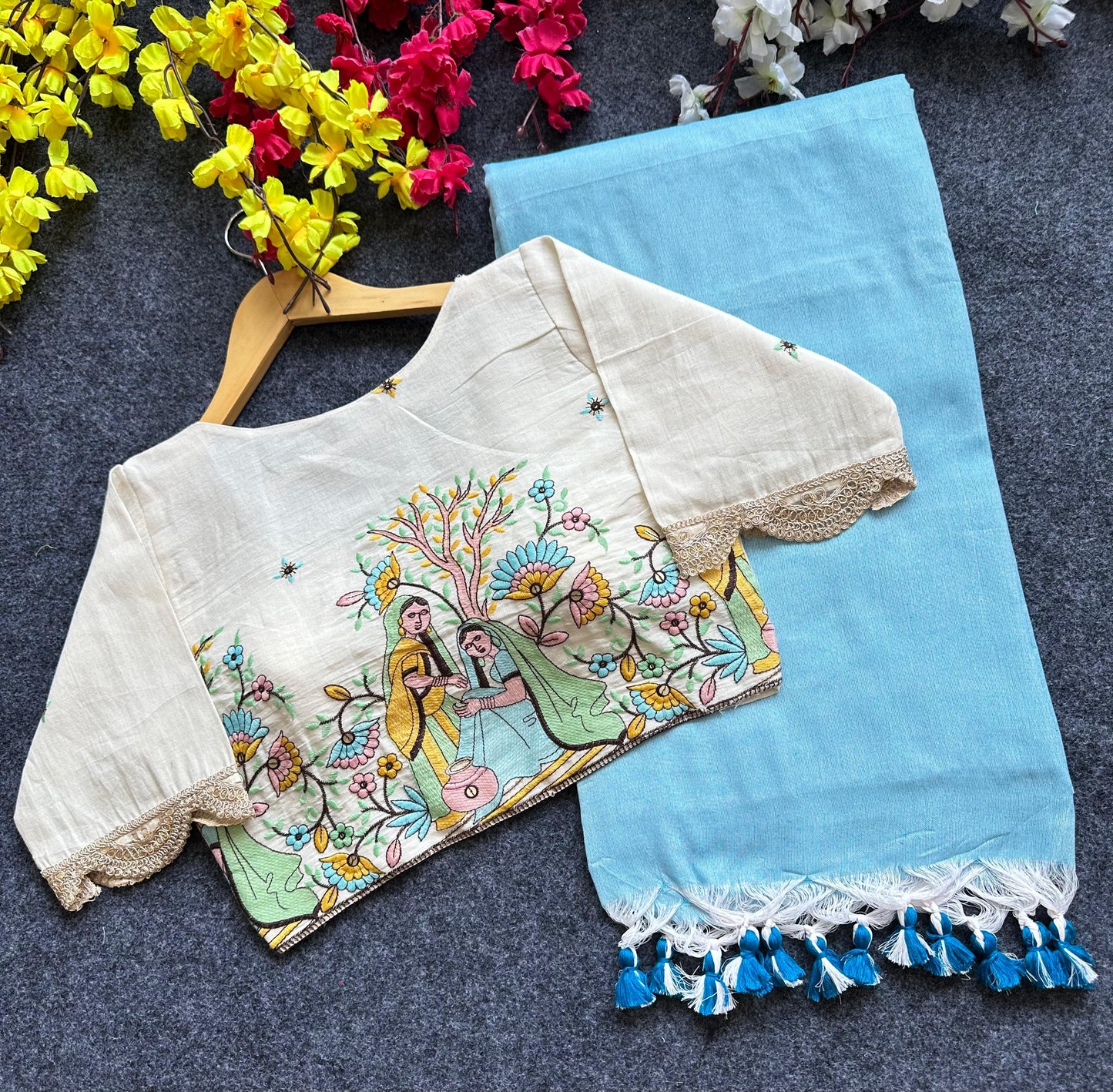 Pure Khadi Cotton with Blouse