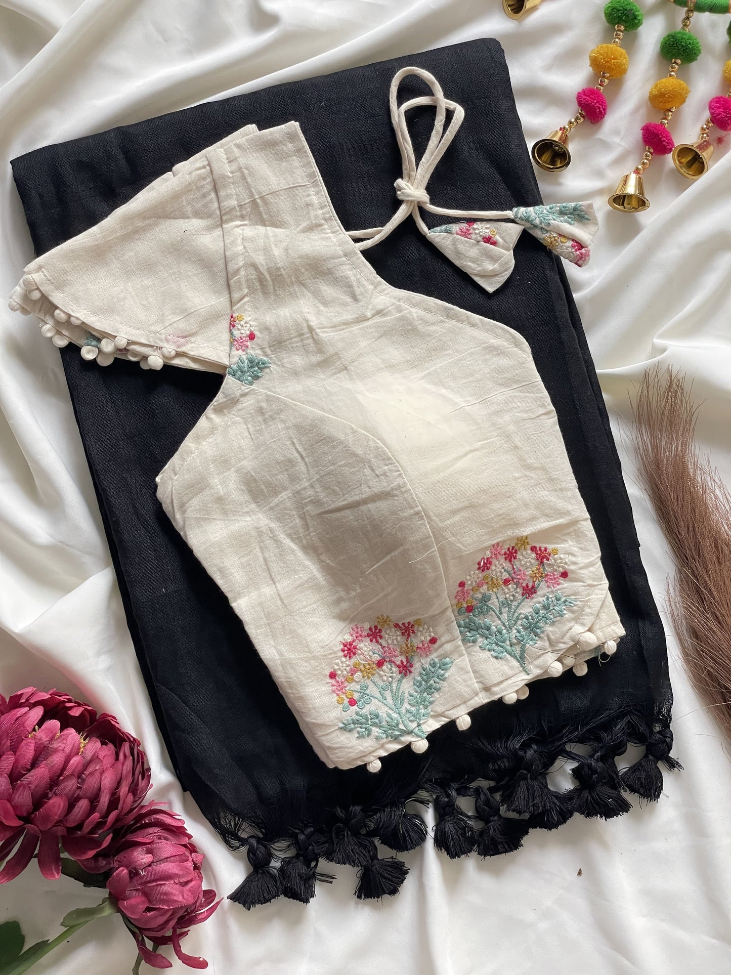 Khadi Cotton Saree with Heavy Khadi Cotton Blouse