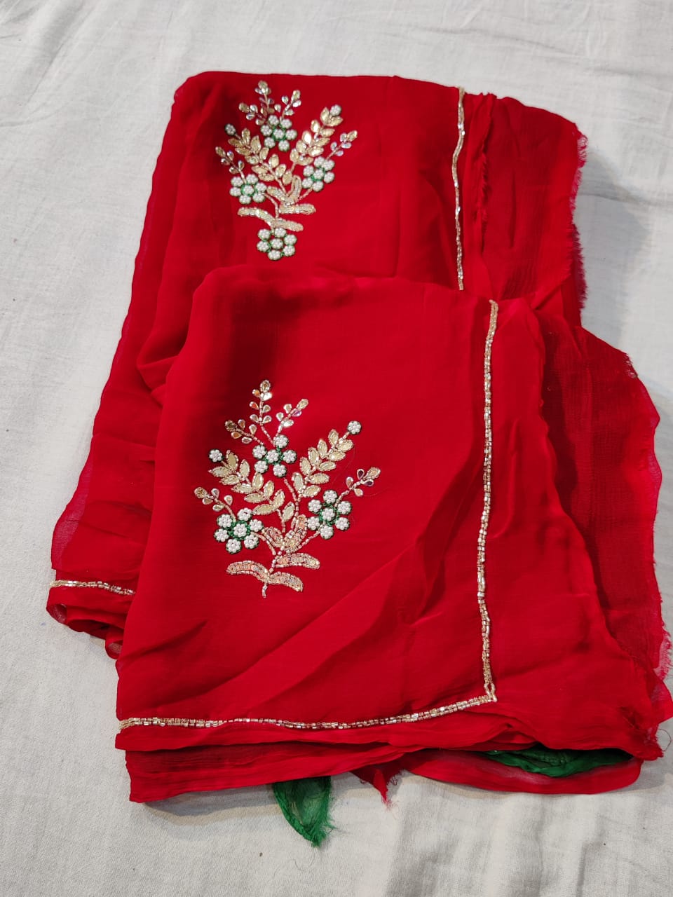 Pure Chiffon Handwork Saree