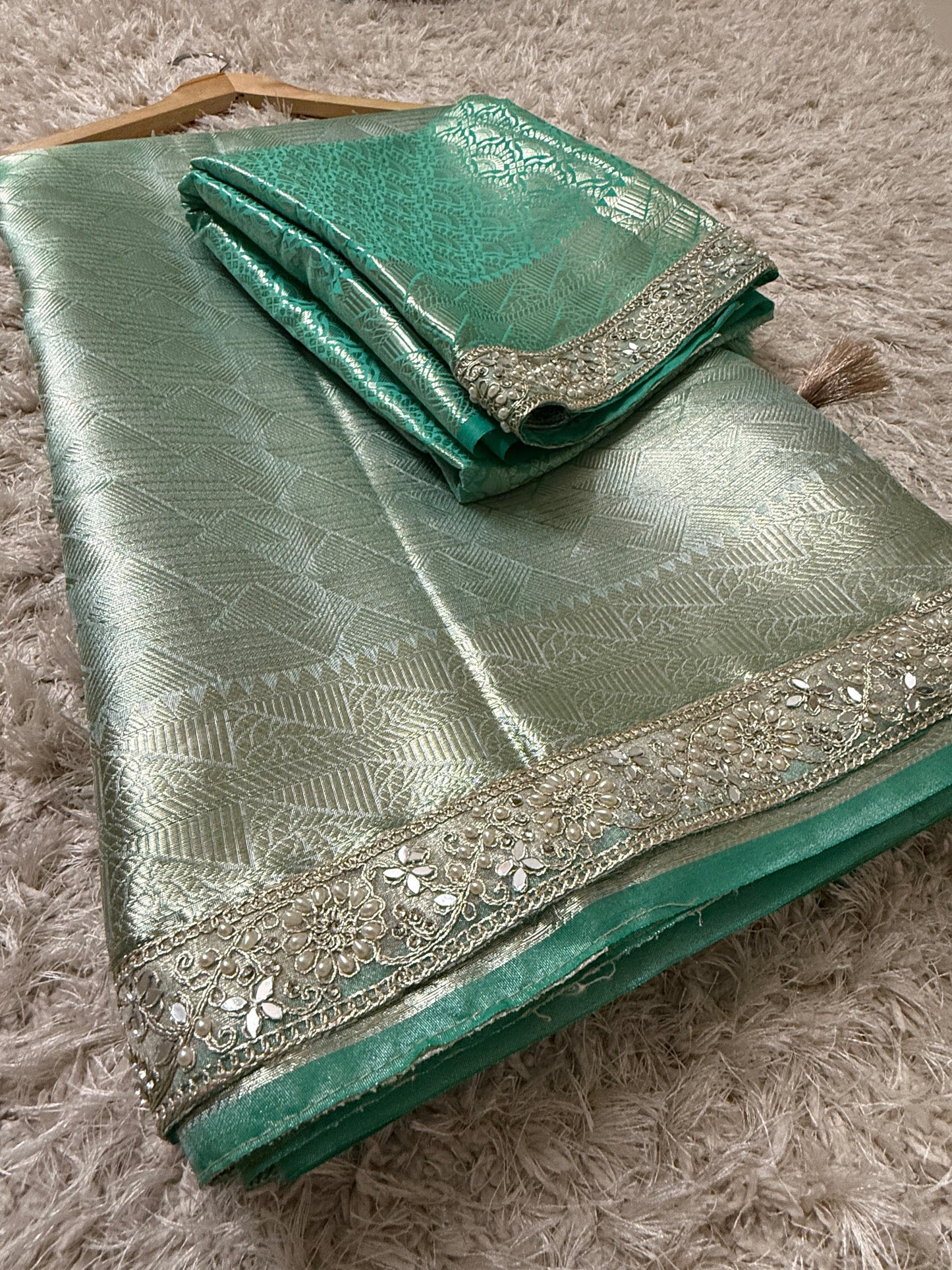 Kanjivaram Bridal Katan Tissue Silk Saree