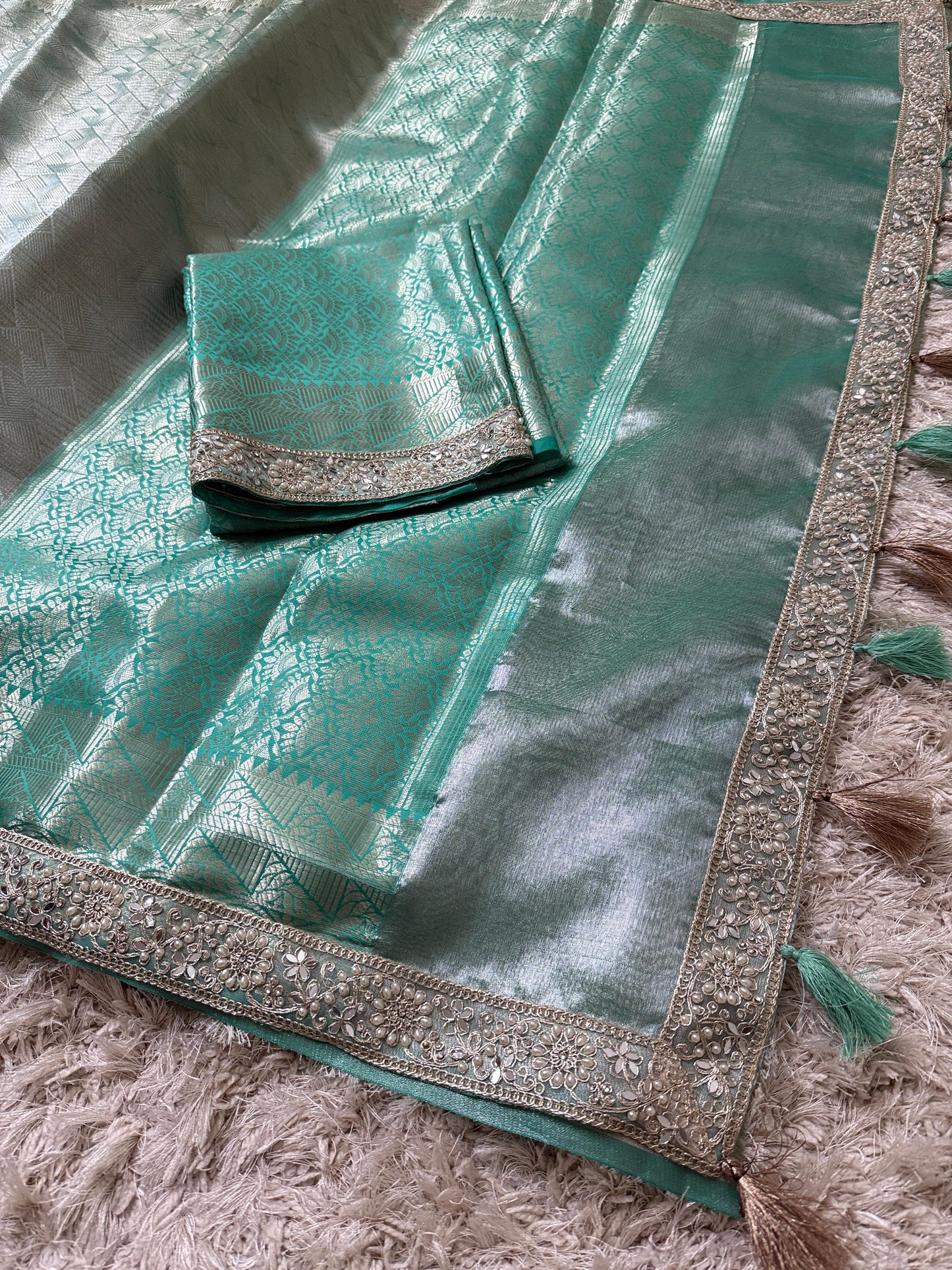 Kanjivaram Bridal Katan Tissue Silk Saree