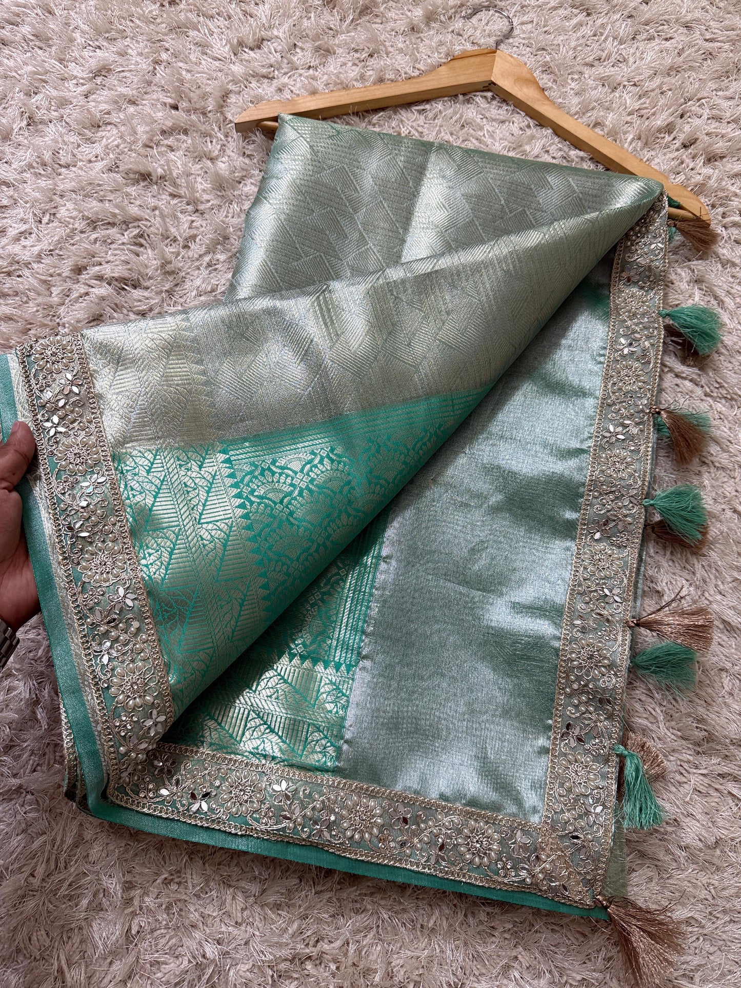 Kanjivaram Bridal Katan Tissue Silk Saree