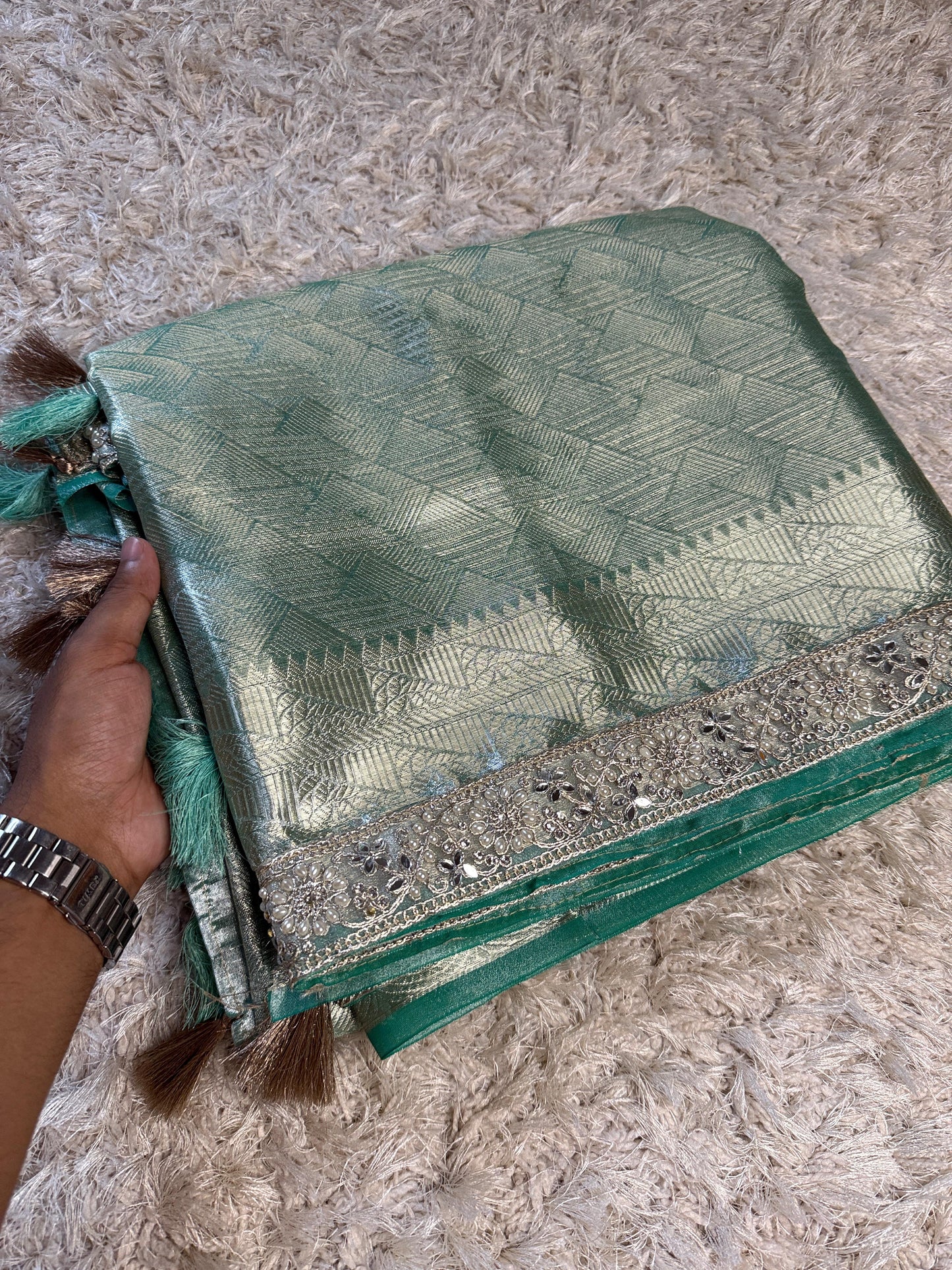 Kanjivaram Bridal Katan Tissue Silk Saree
