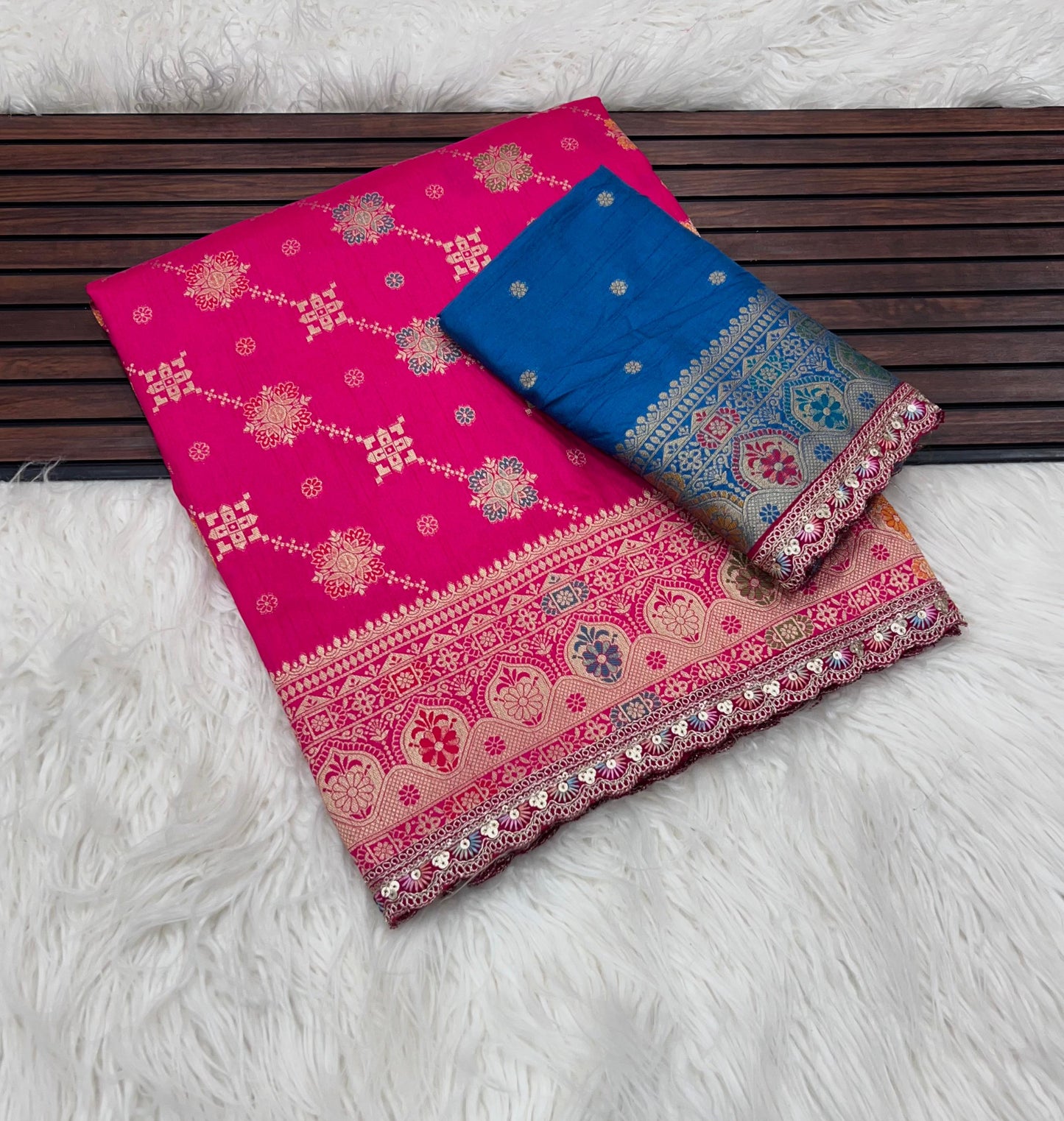 Hand-Dyed Saree with Elegant Detailing