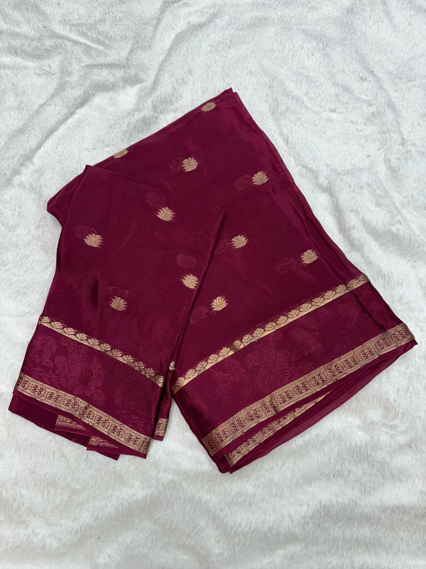 Viscose Mysore Crepe Silk Saree