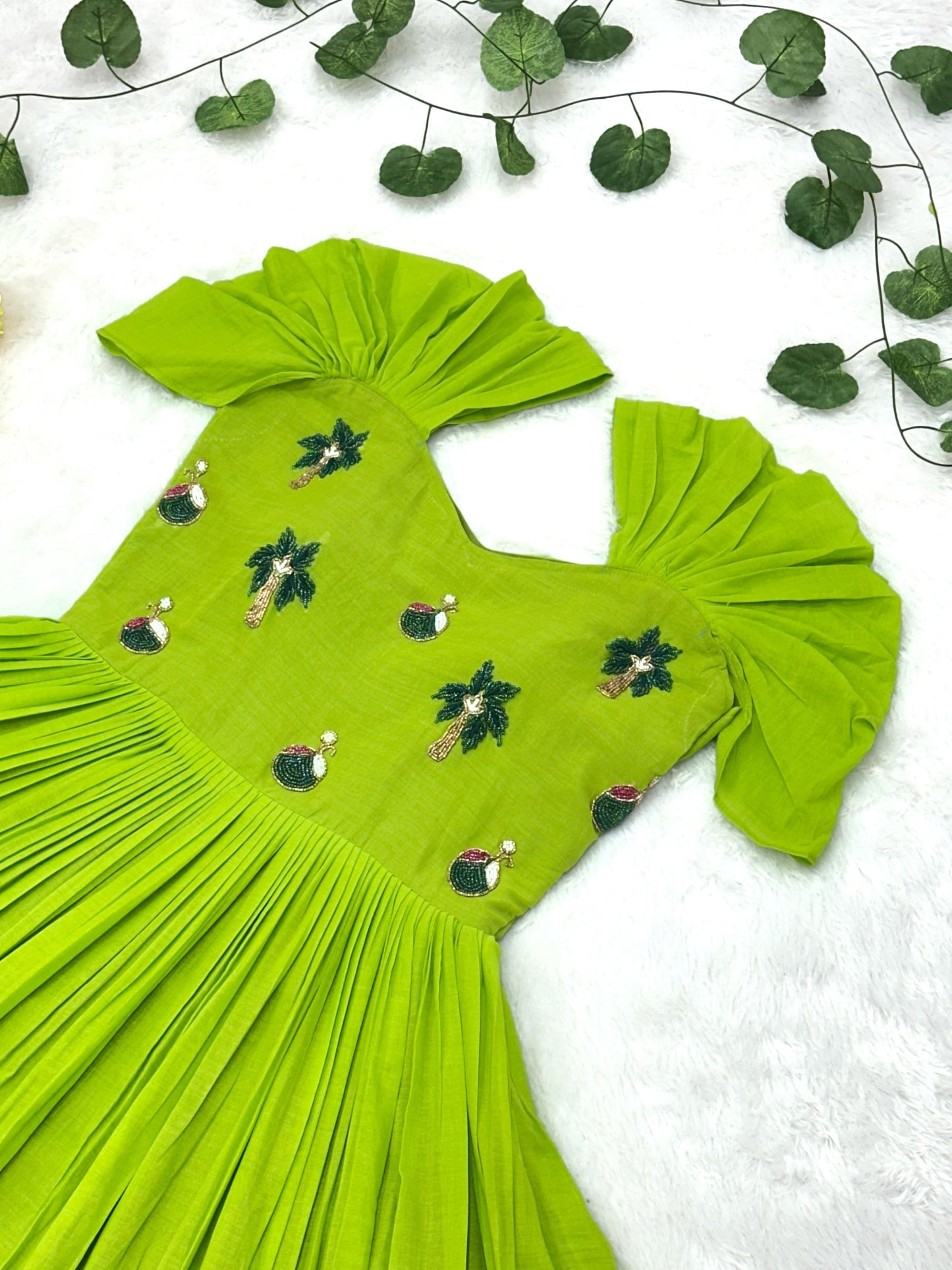 Mul-Mul Magic Midi Dress – With Maggam Work