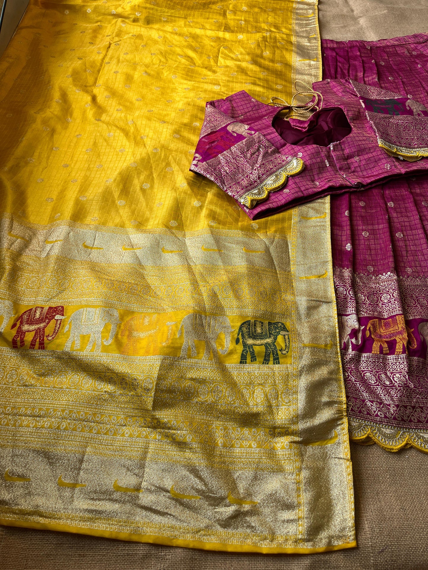 Elephant Chex Lehenga Set