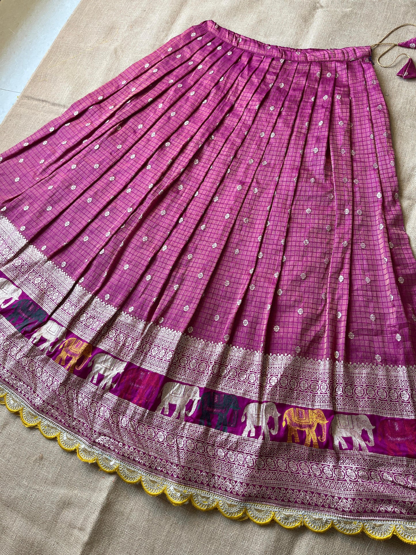 Elephant Chex Lehenga Set