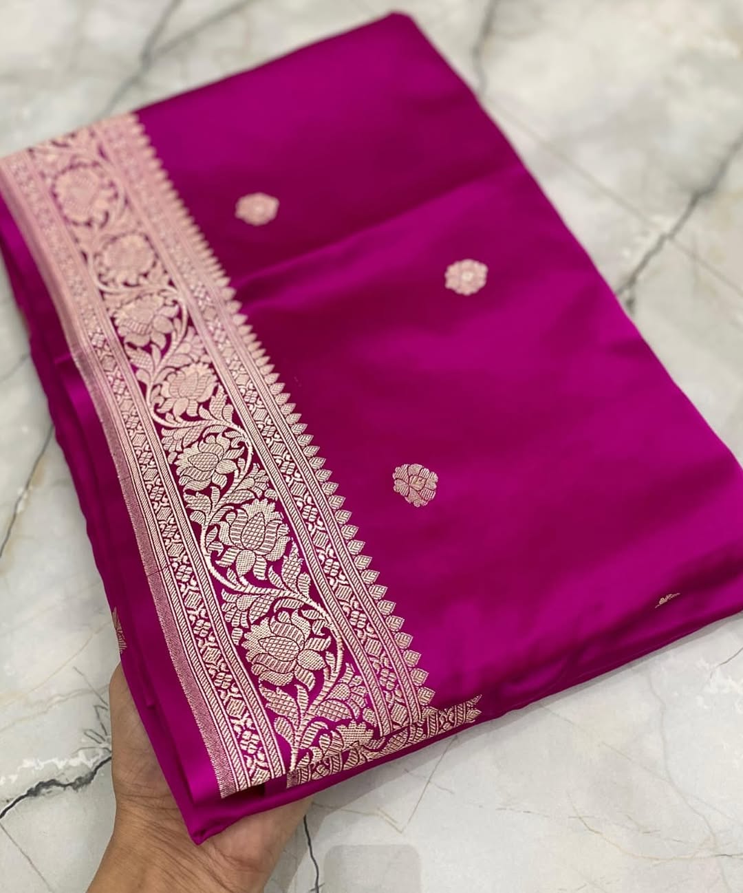 Handloom Banarasi Mashru Katan Silk Saree