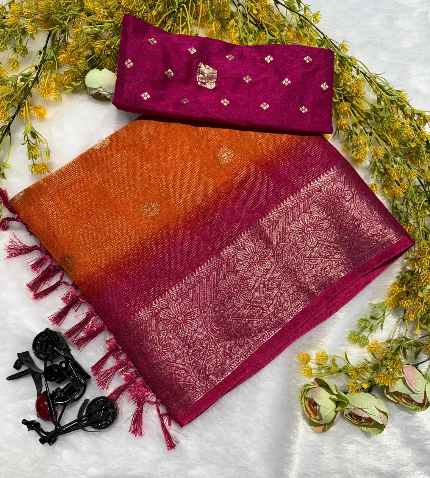 Beautiful Kolam Silk Sarees