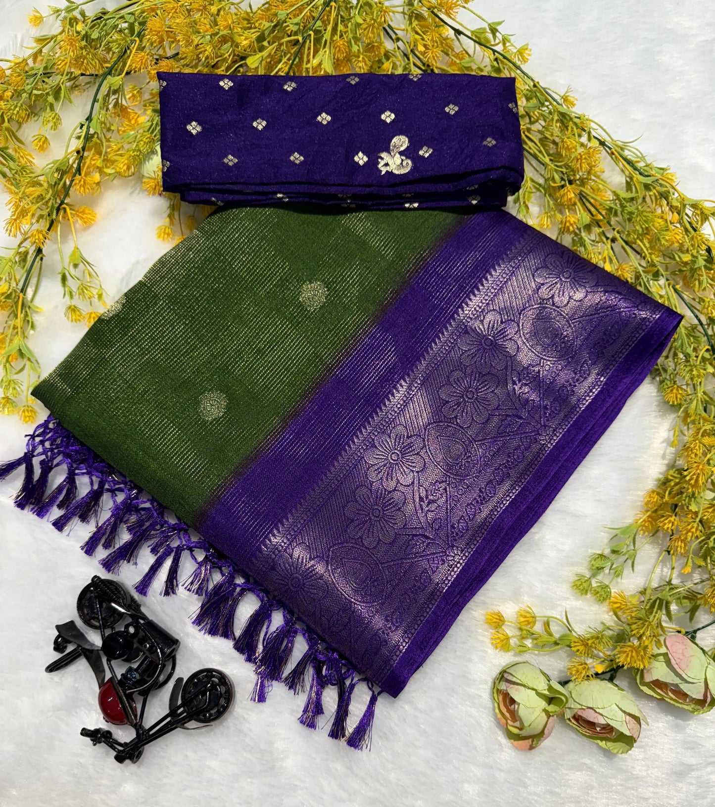 Beautiful Kolam Silk Sarees