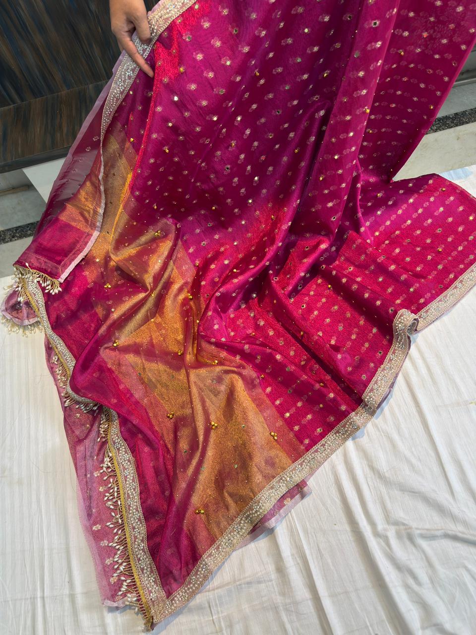 Stone Work Saree
