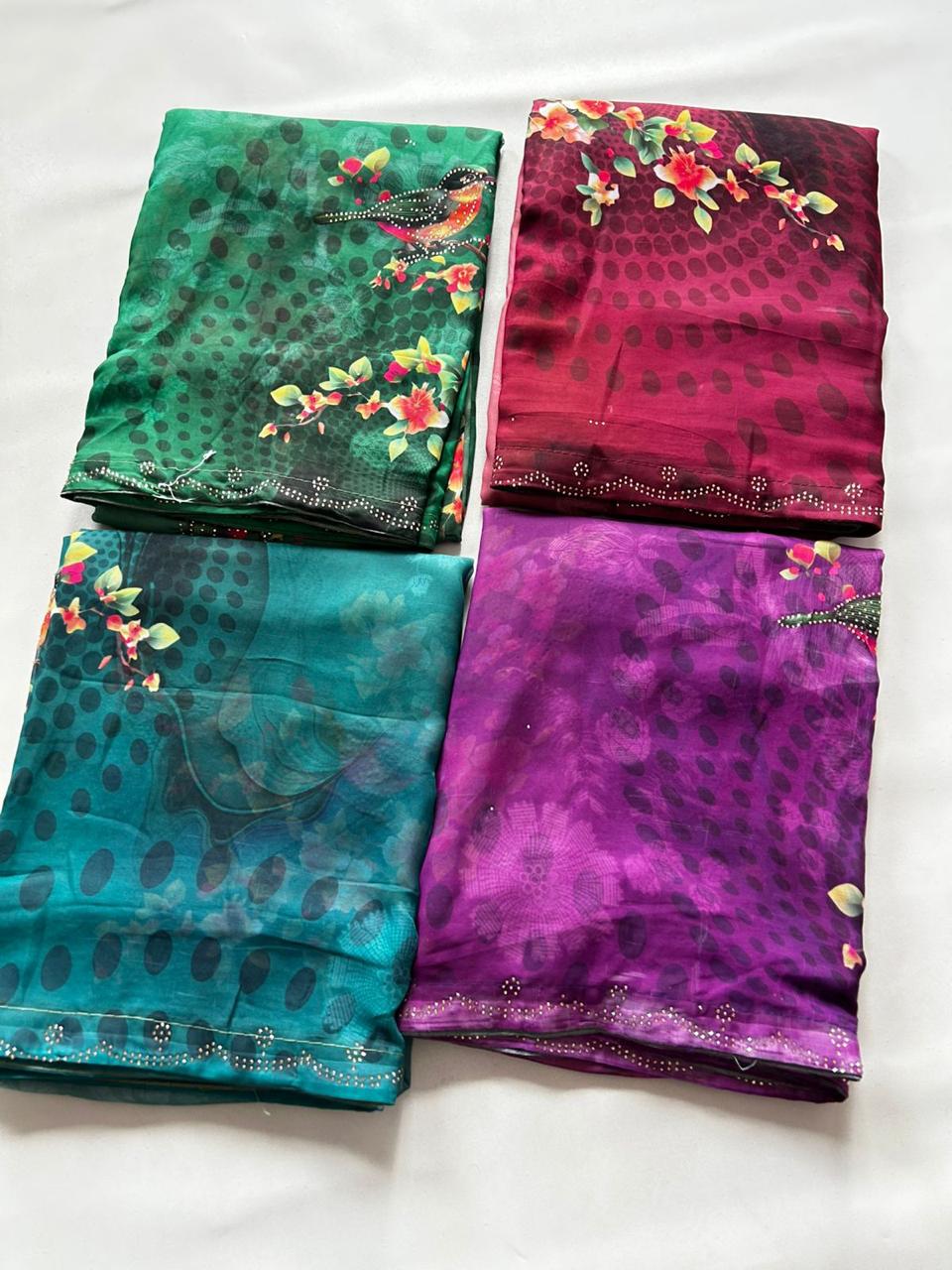 Bird Printed Saree