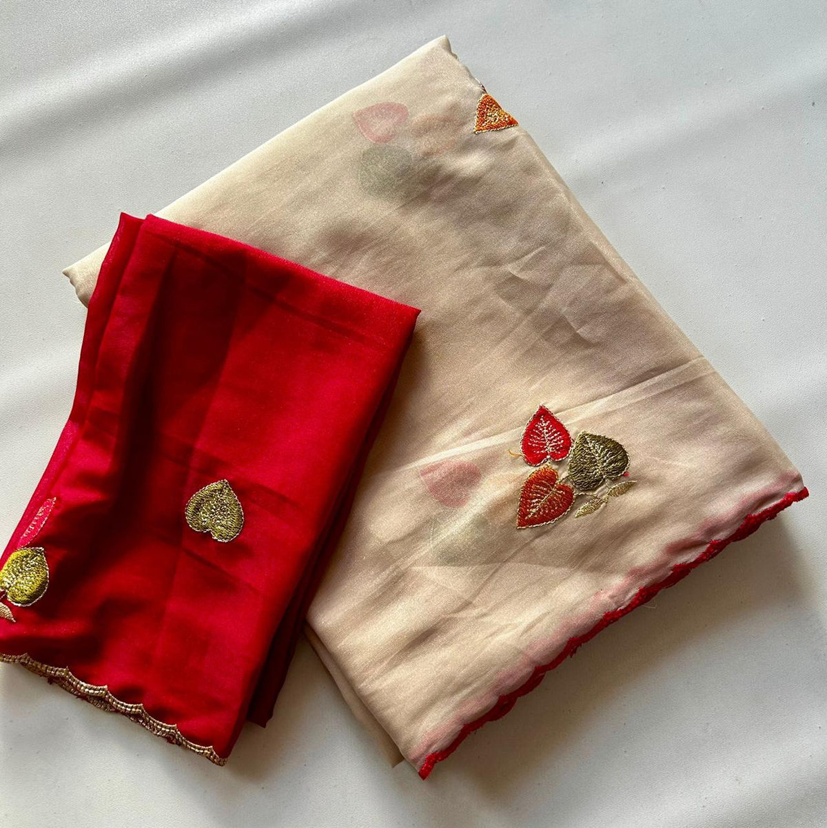 Emroided Worked Saree & Blouse