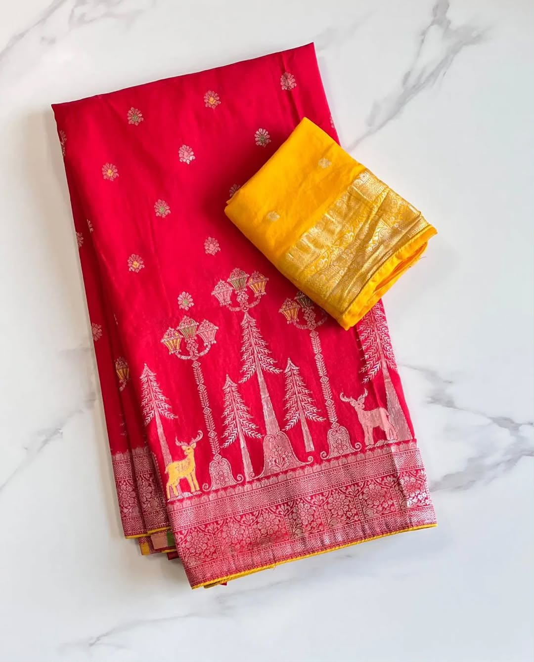 Mangalagiri pattu Rich pallu saree