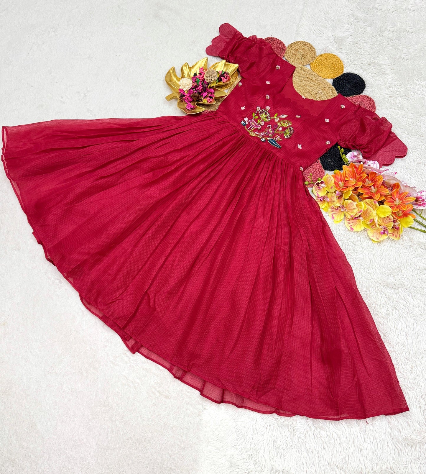Stylish Gown with Handwork