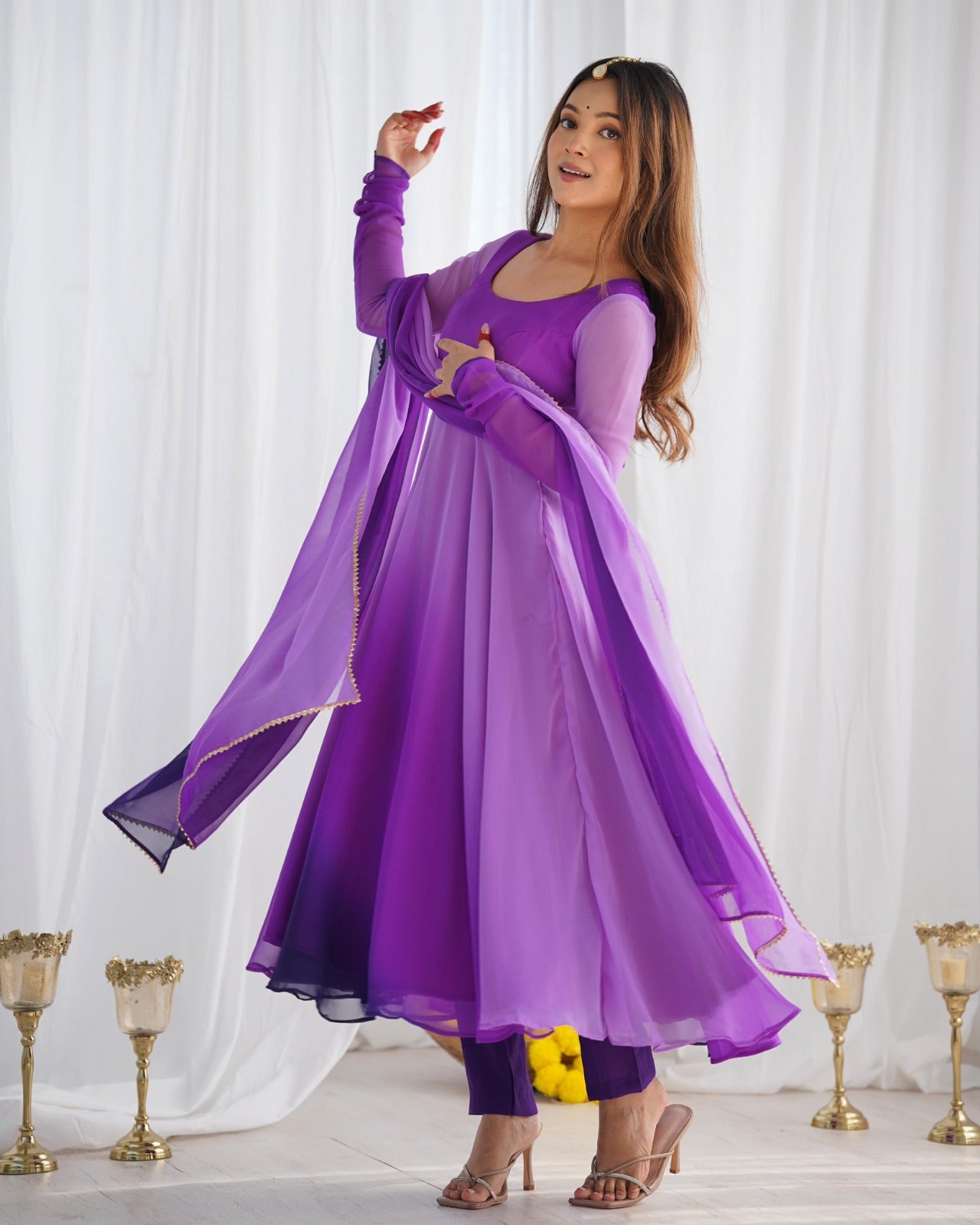 Fully Flared Anarkali Set