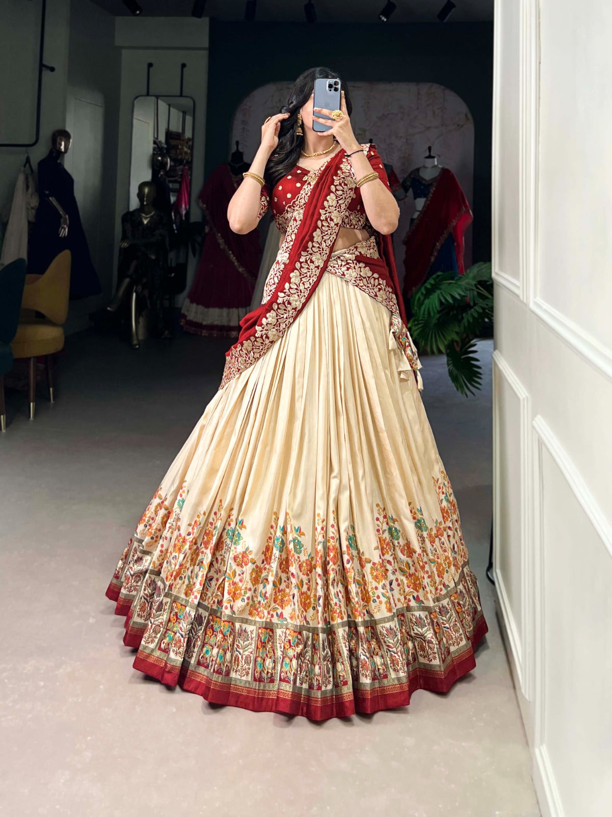 Tussar Silk Lehenga Set