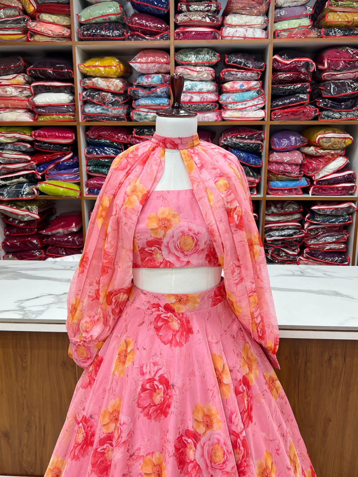 Floral Organza Lehenga Choli