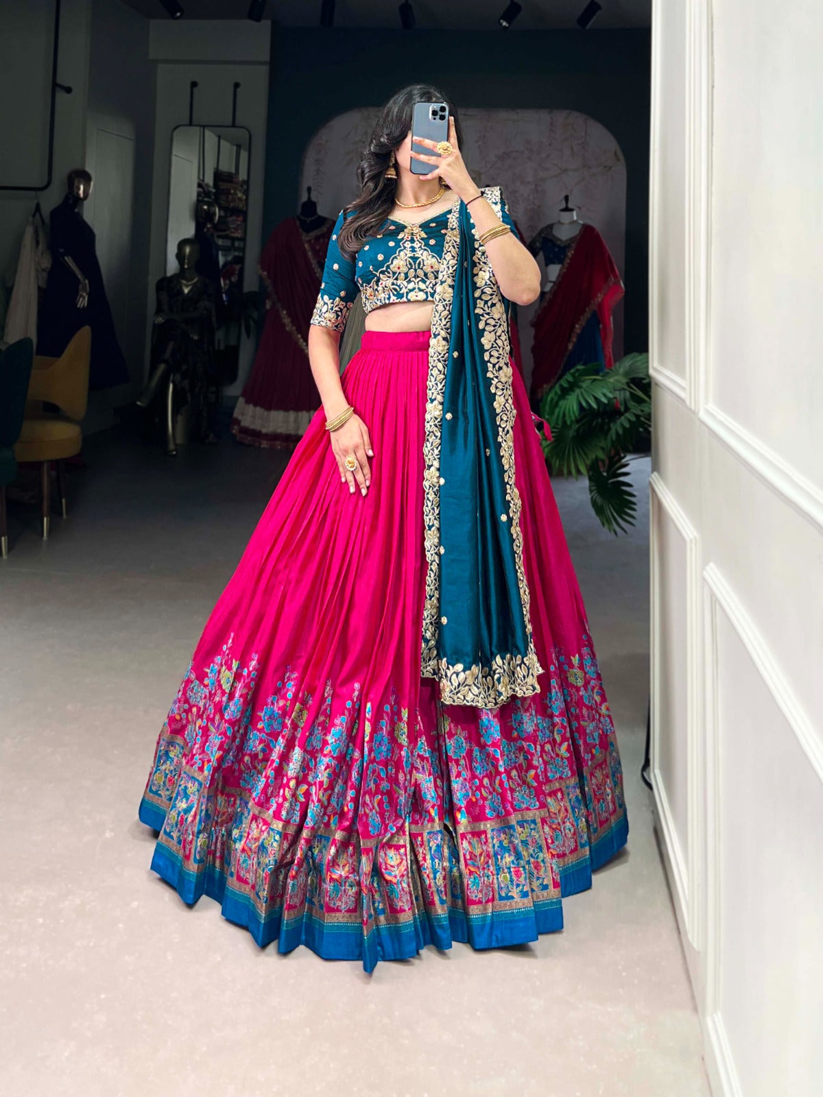 Tussar Silk Lehenga Set