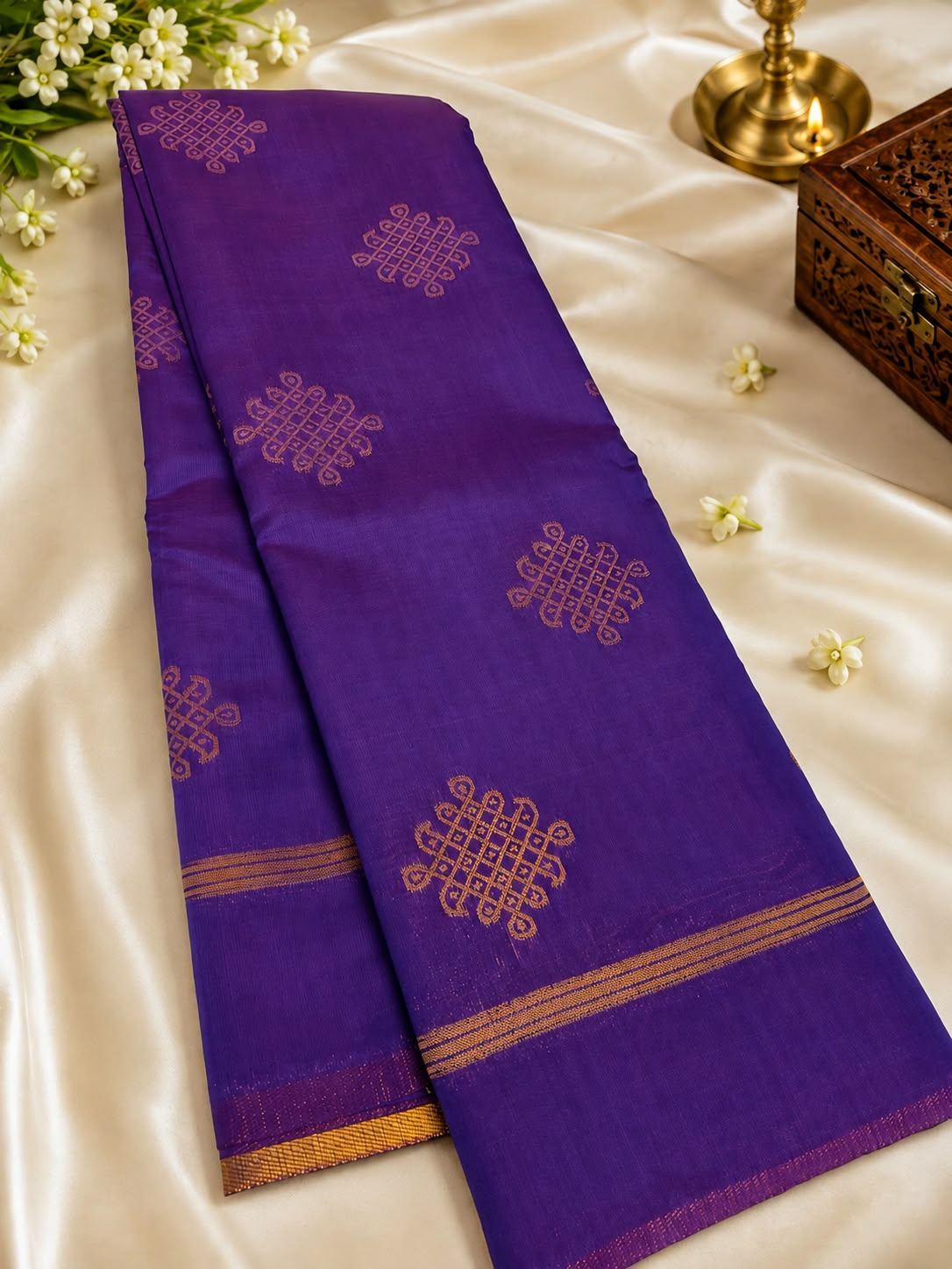 Kolam Art Silk Saree