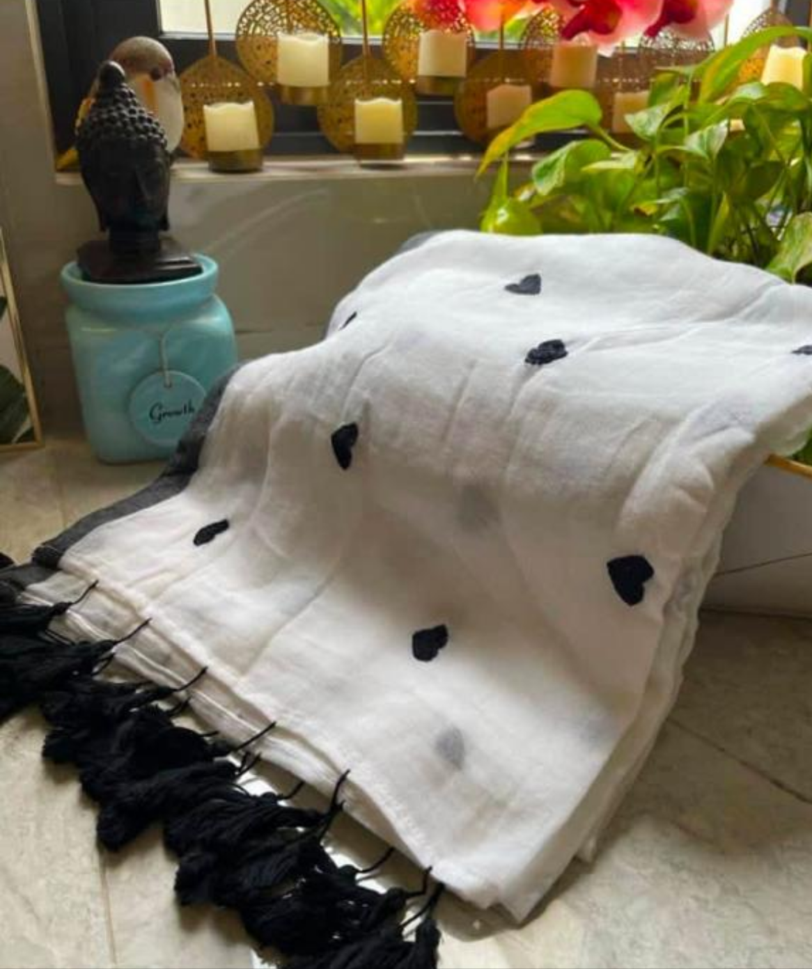 Heart Khadi Cotton Saree