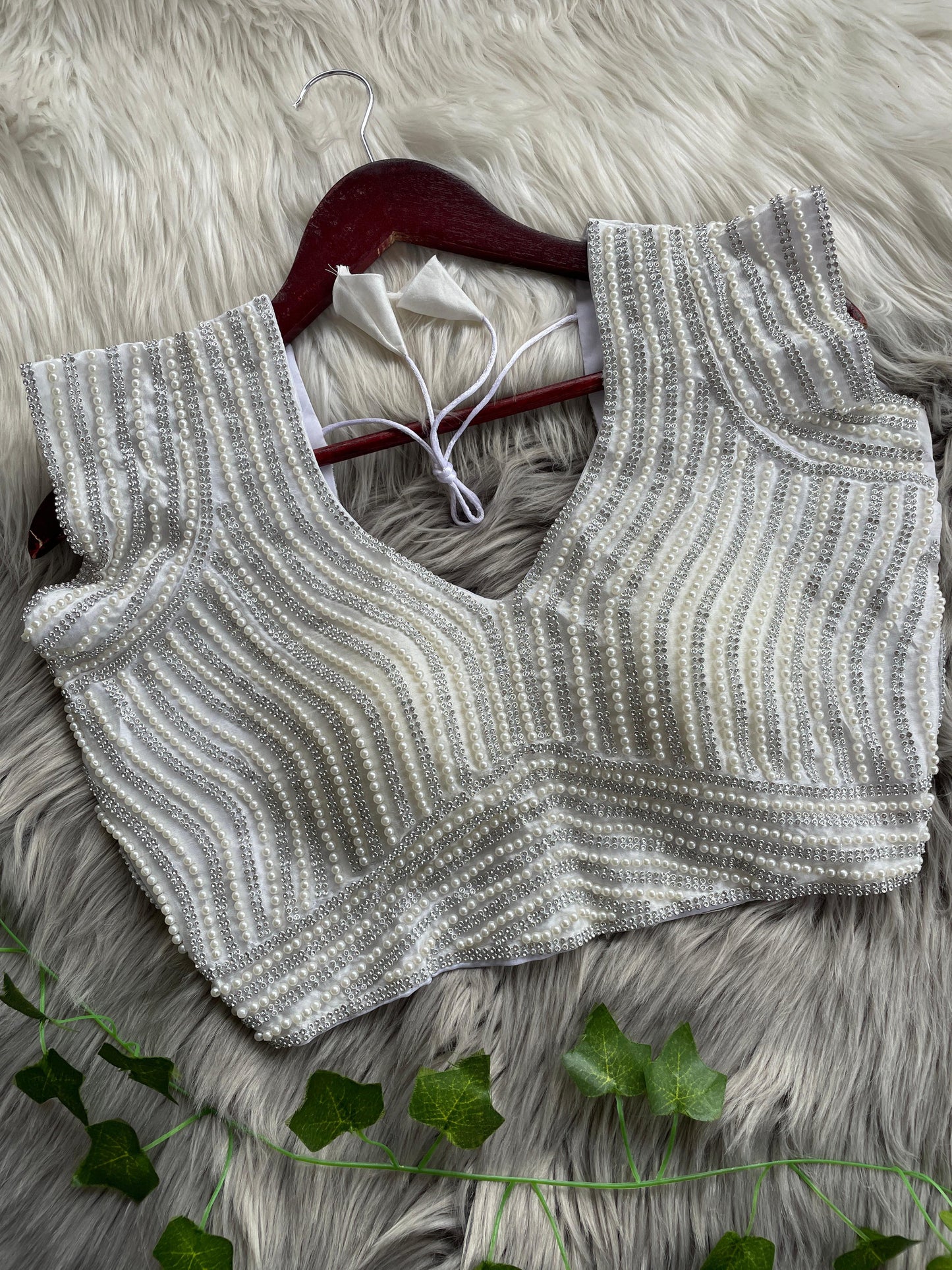 Pearl Blouse - Silver Short Sleeves