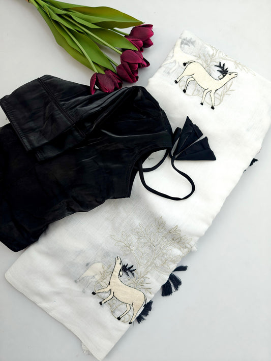 Heavy Pure Linen Saree