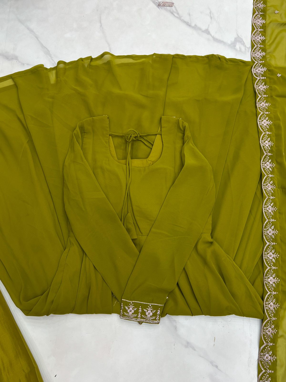 Georgette Fully Flared Anarkali Set