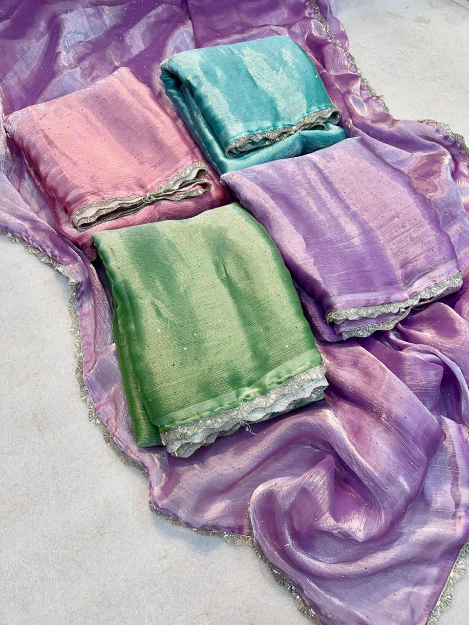 Pure Soft Shine Tissue Saree
