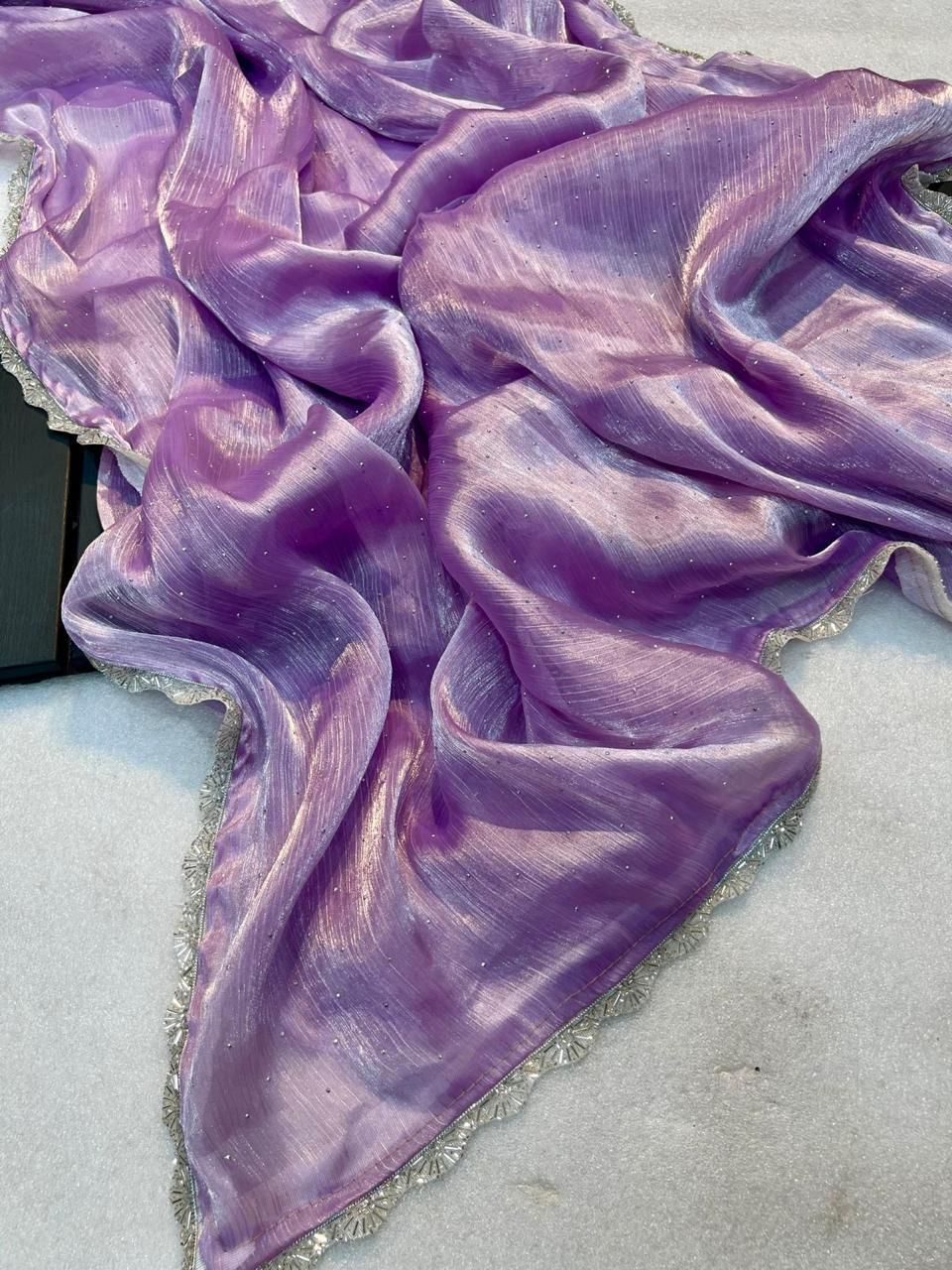 Pure Soft Shine Tissue Saree