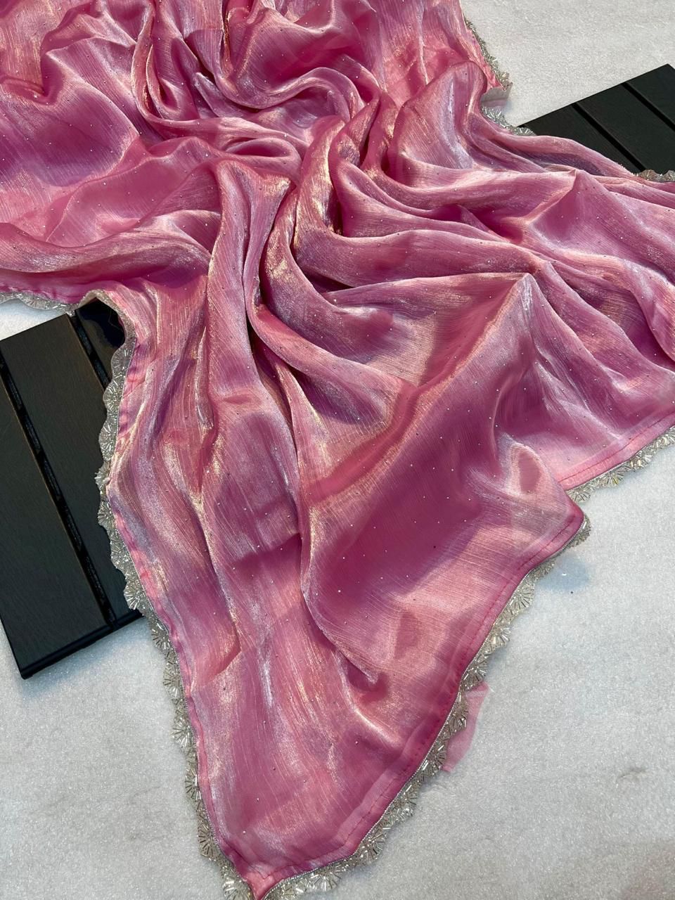 Pure Soft Shine Tissue Saree