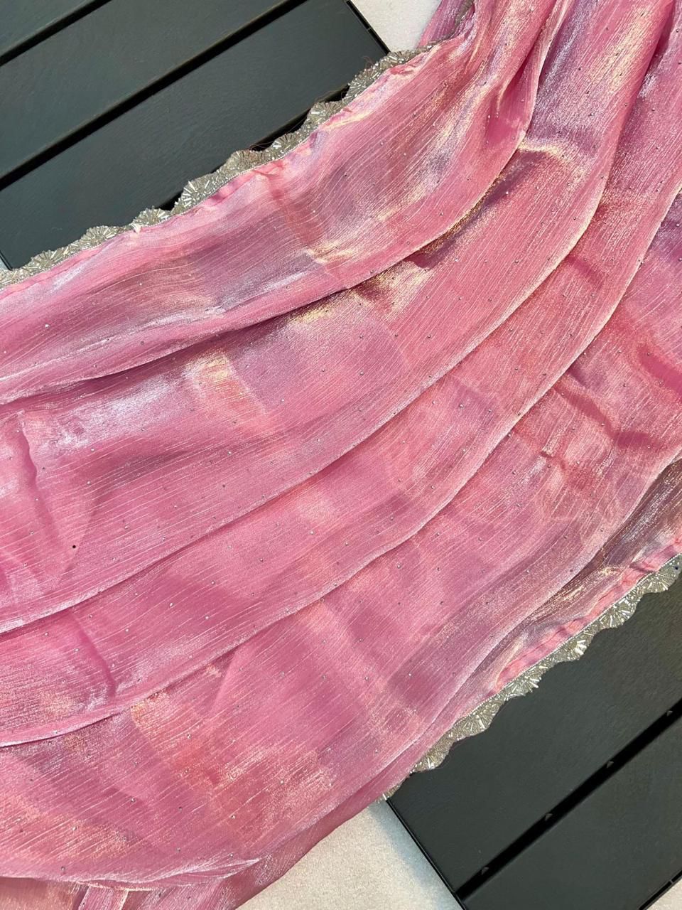 Pure Soft Shine Tissue Saree