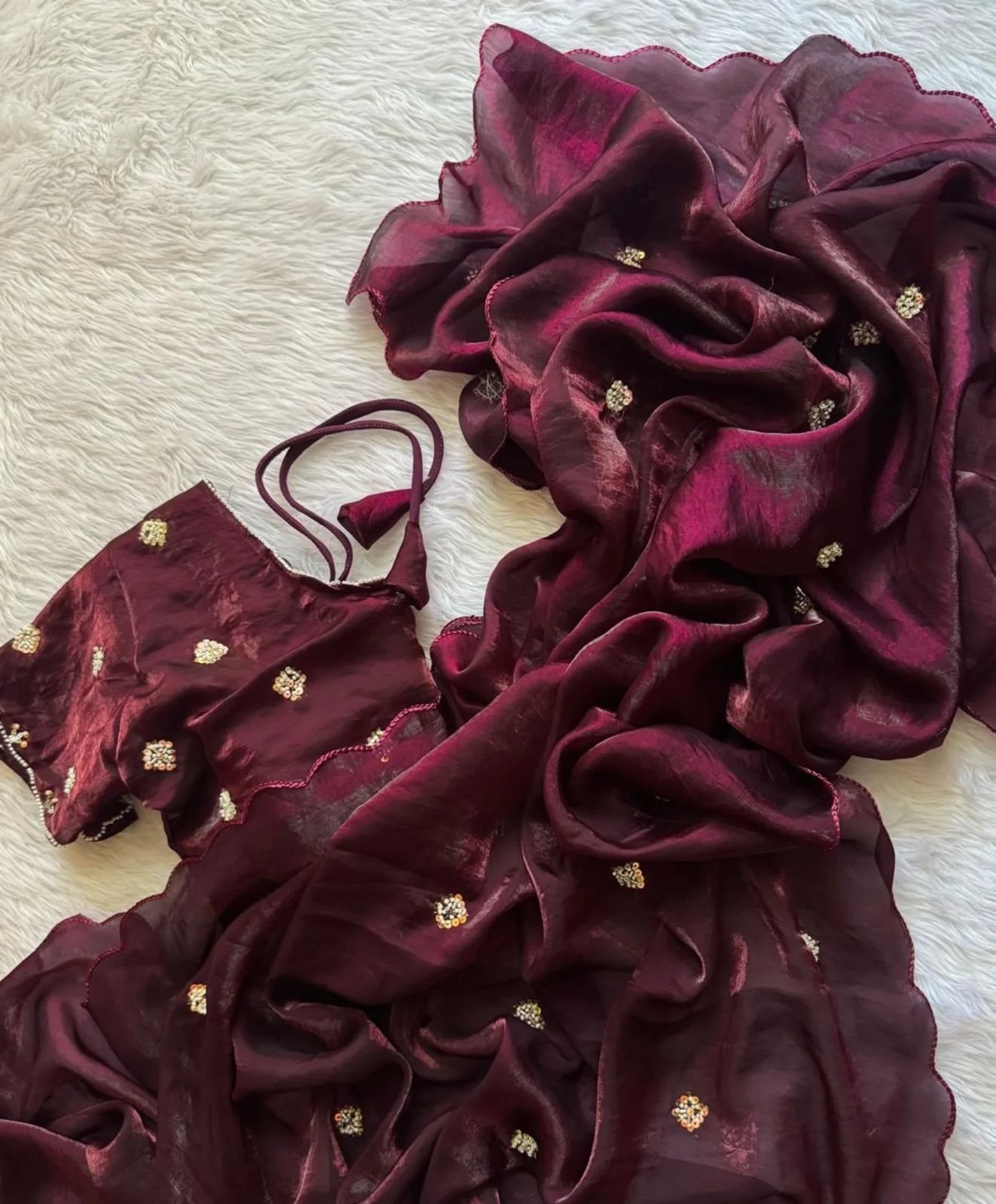 Fancy Space Silk Saree with Blouse