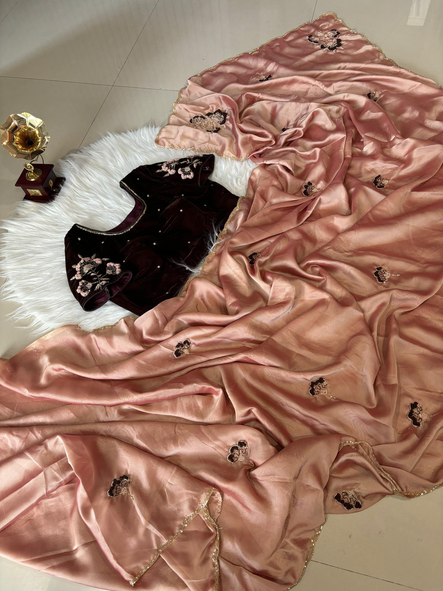 Soft Two-Tone Rangoli Silk Saree