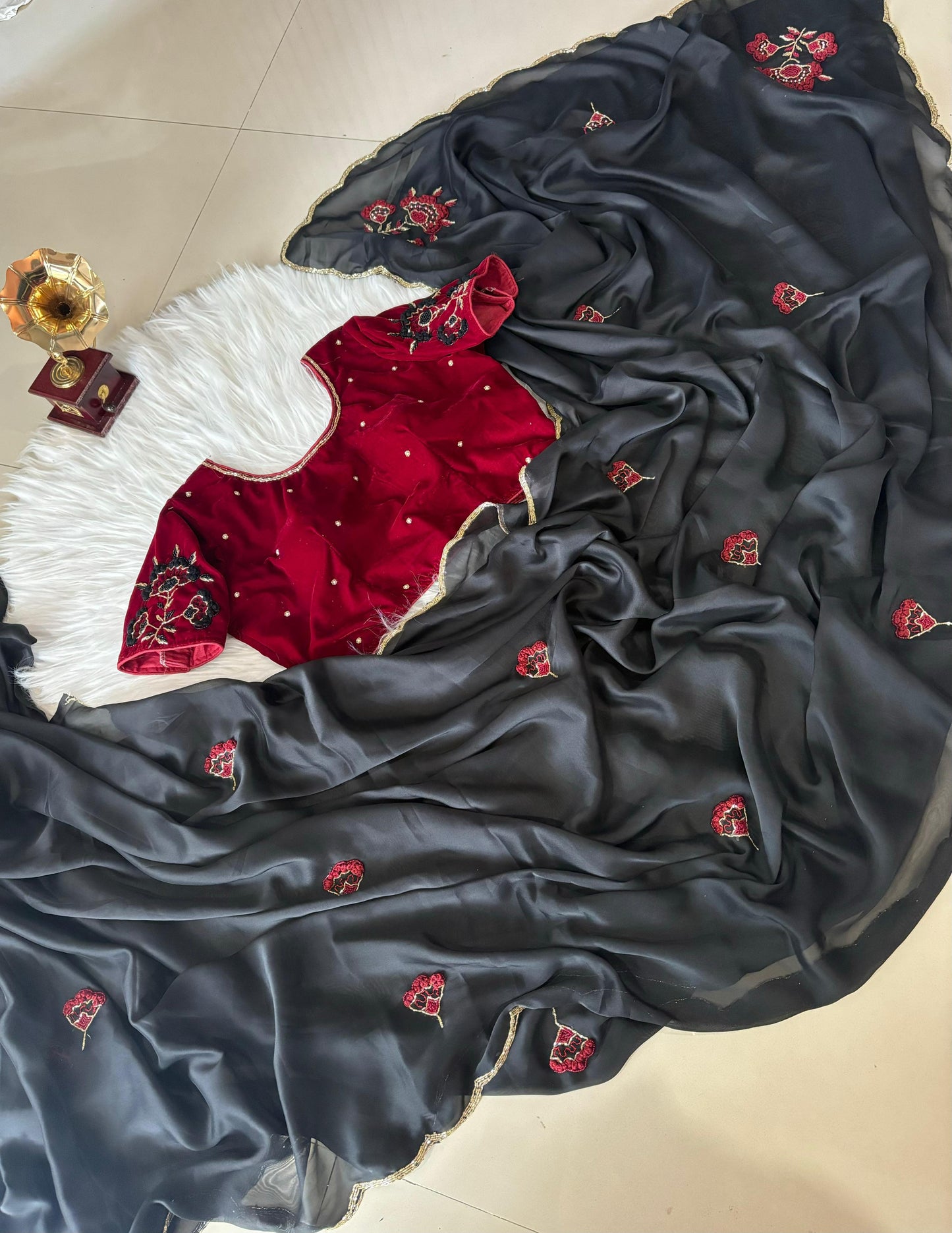 Soft Two-Tone Rangoli Silk Saree