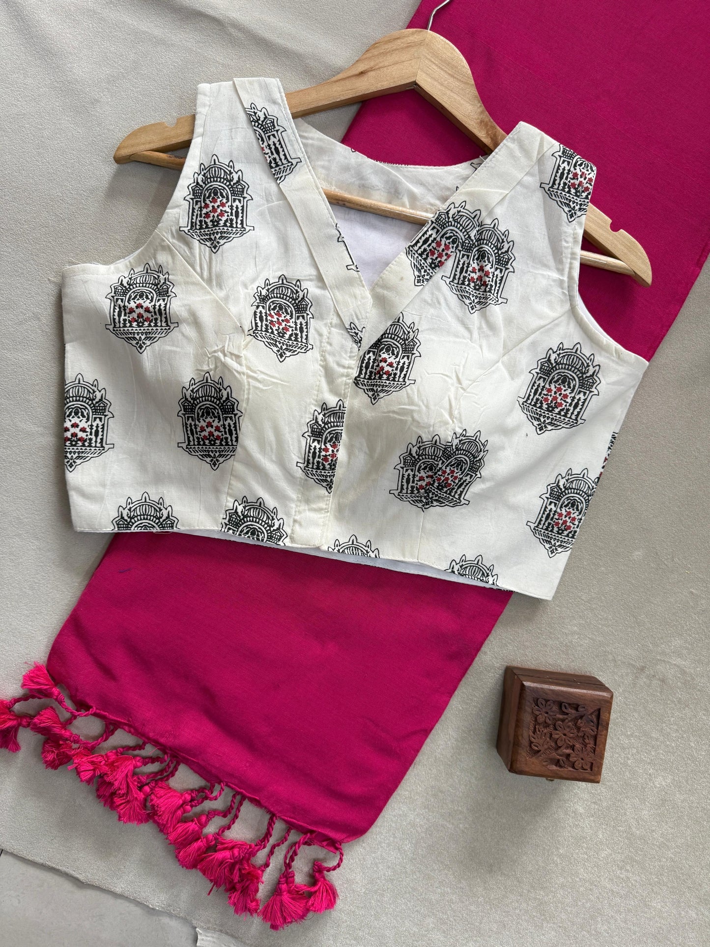 Khadi Cotton Saree Set