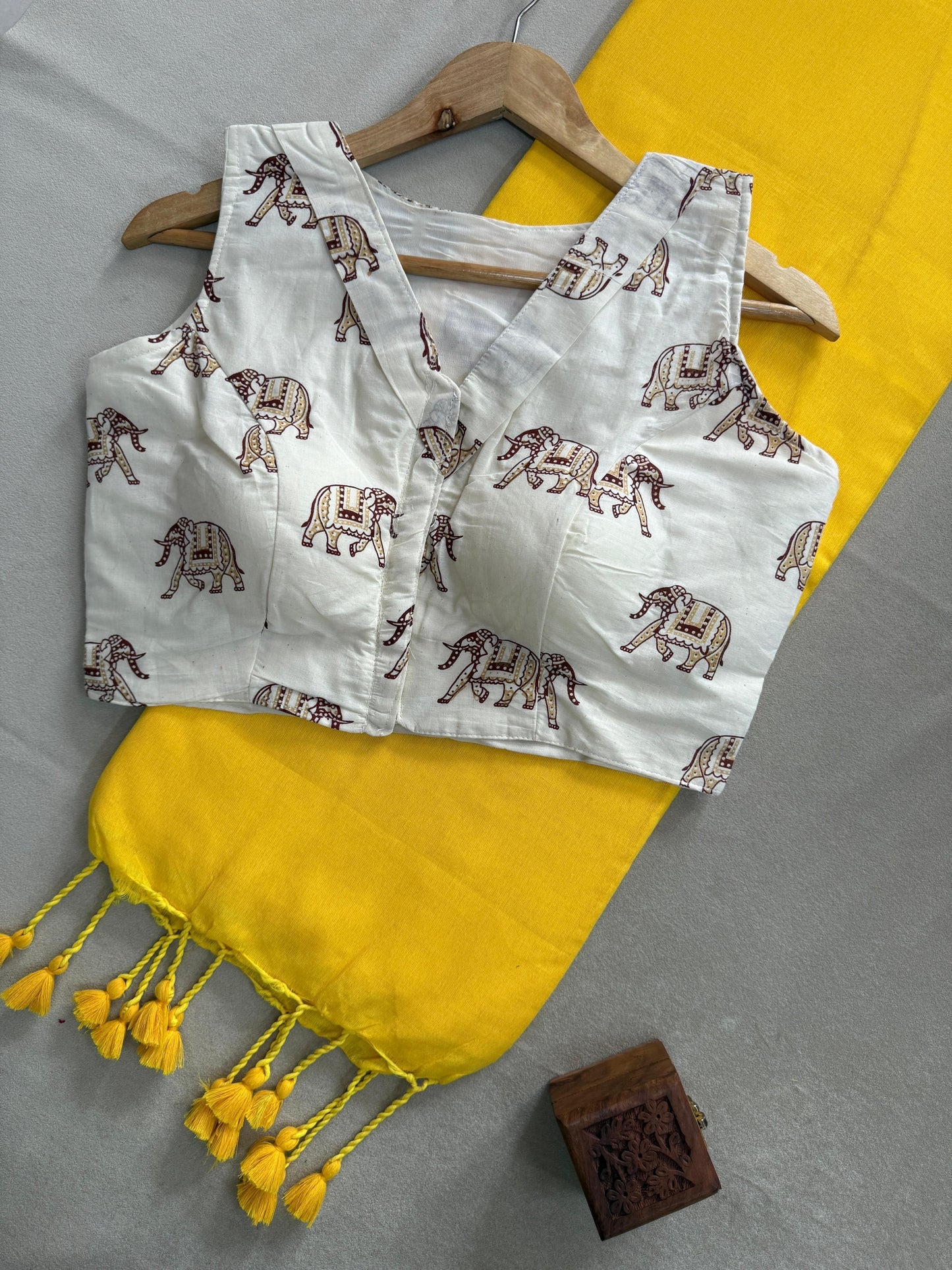 Khadi Cotton Saree Set