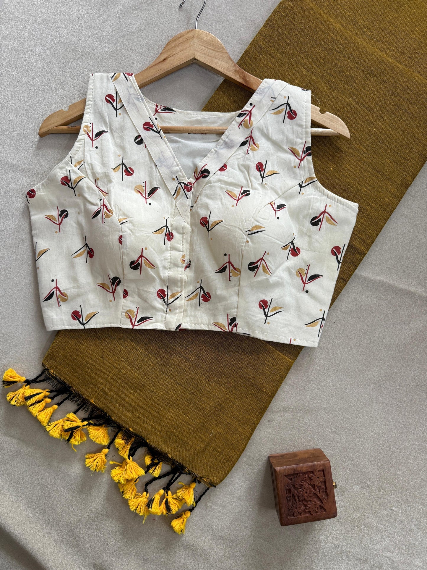 Khadi Cotton Saree Set