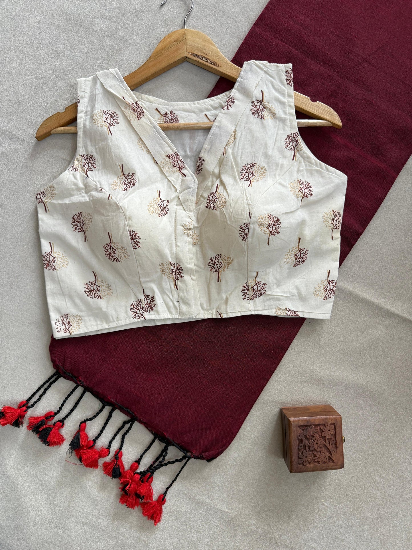 Khadi Cotton Saree Set