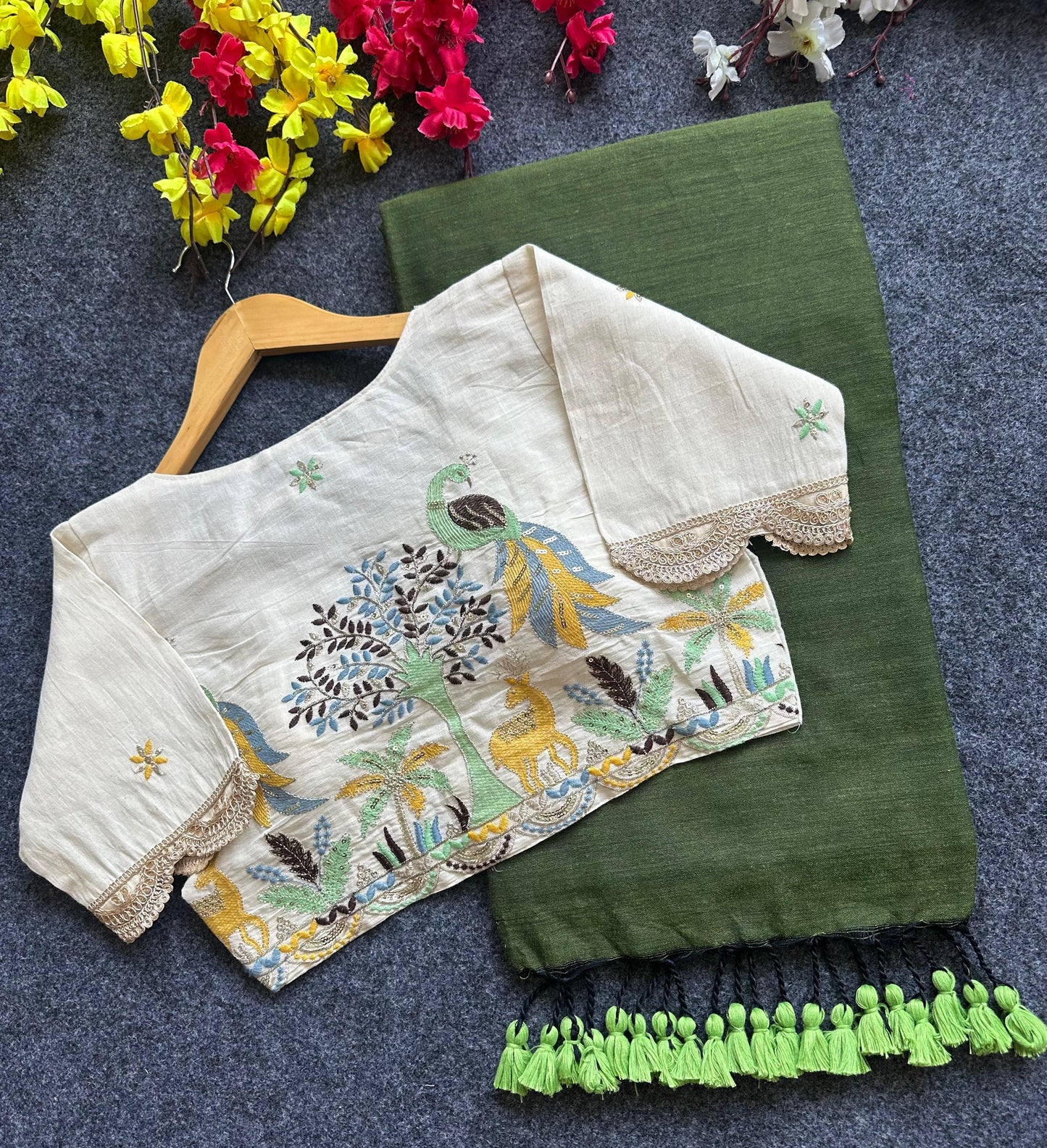 Pure Khadi Cotton with Blouse